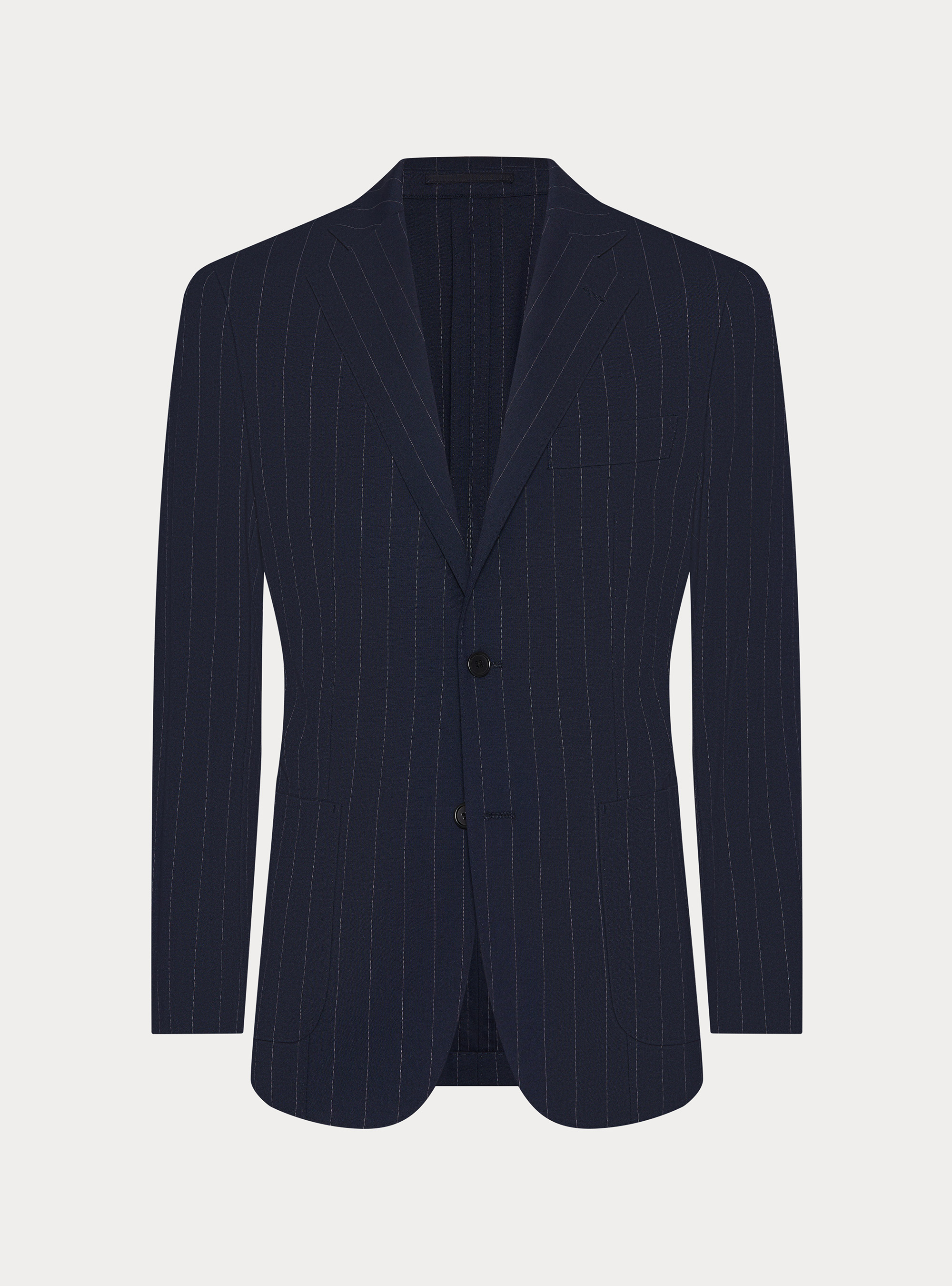 Single-breasted blazer for a pinstripe suit, NAVY BLUE