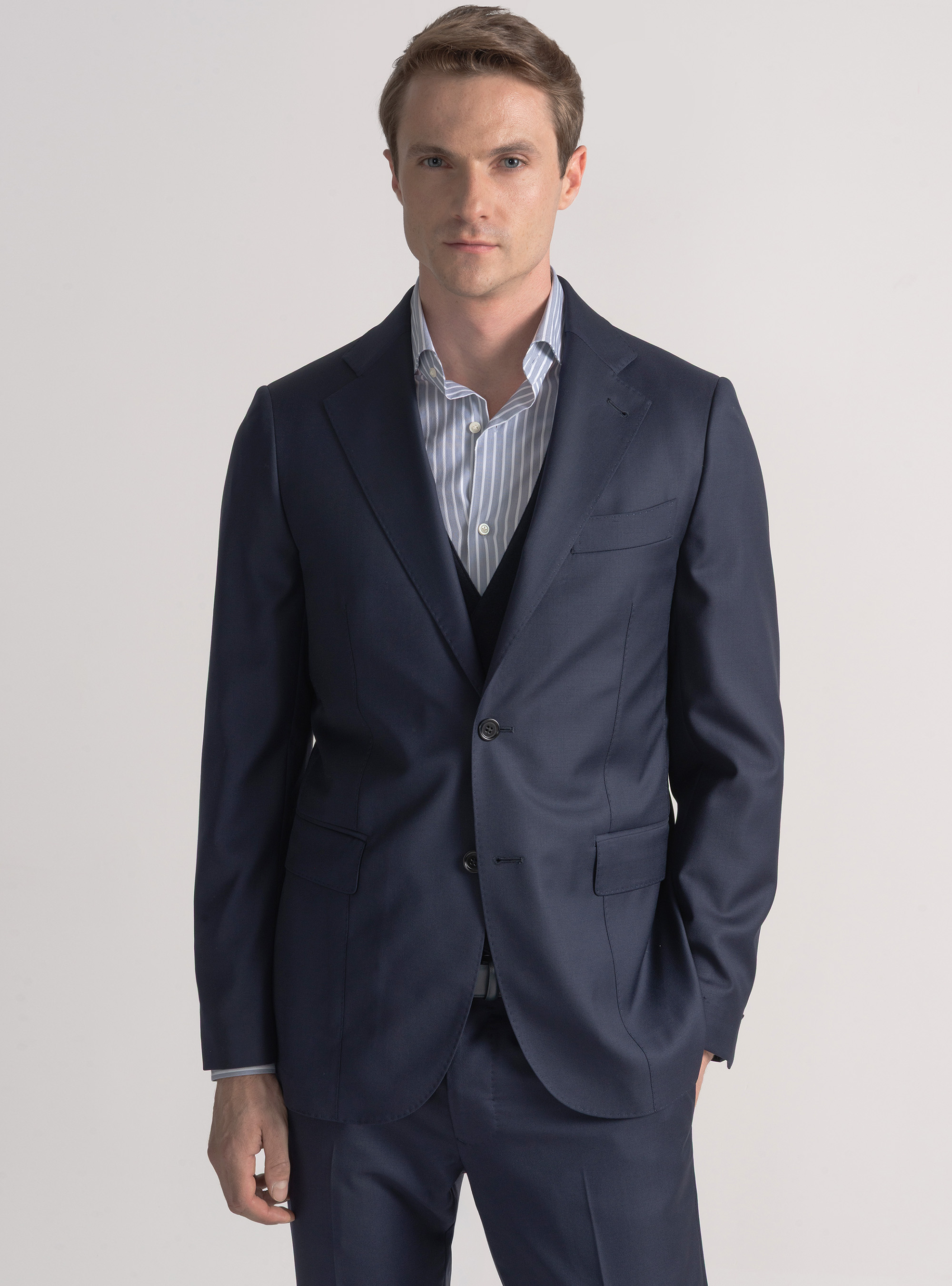 Pure wool suit blazer Vitale Barberis Canonico, NAVY BLUE