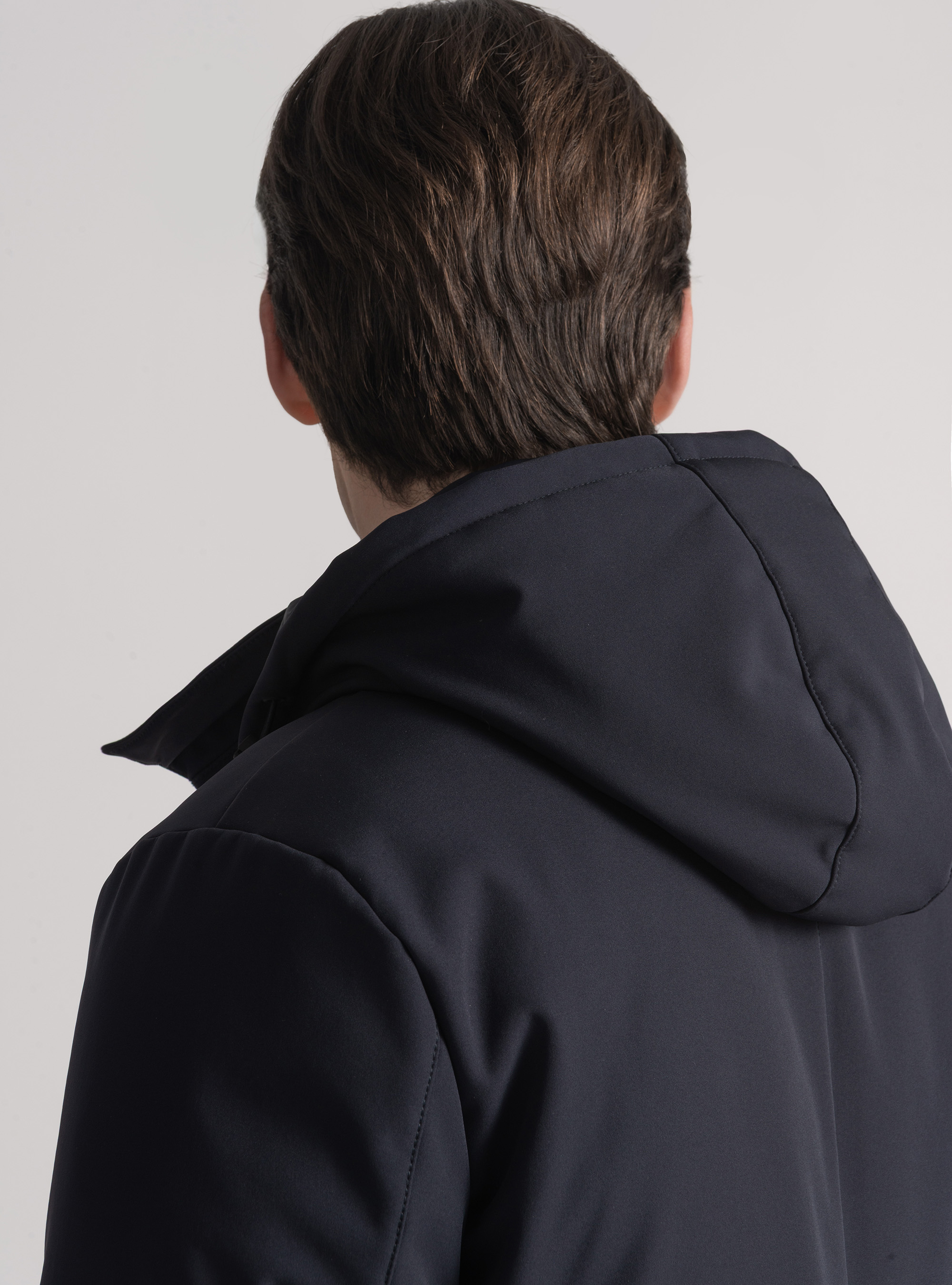 Technischer Parka mit Kapuze, NAVY 0218C