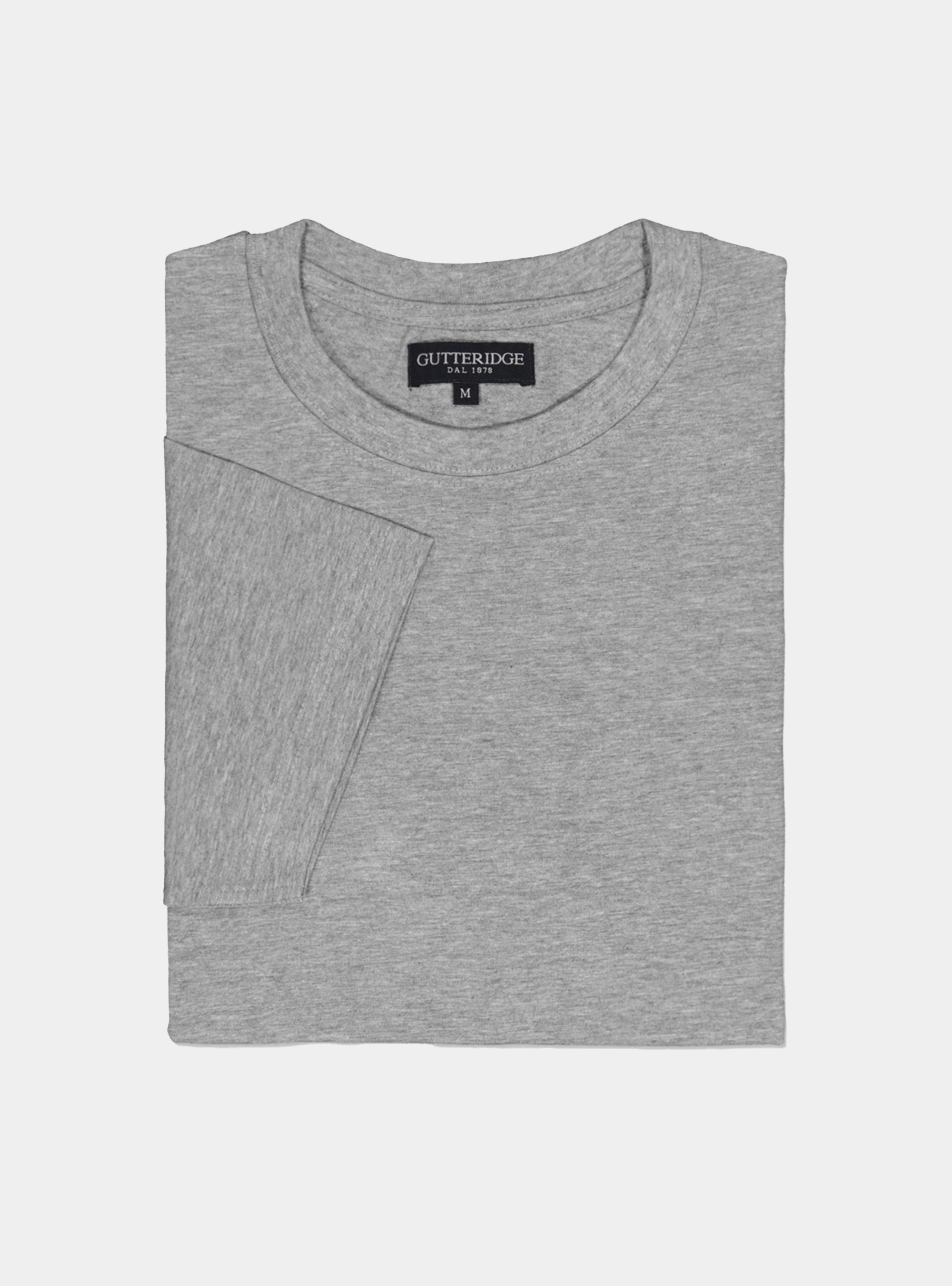 Tshirt in jersey di cotone tinta unita, GRIGIO 0120C