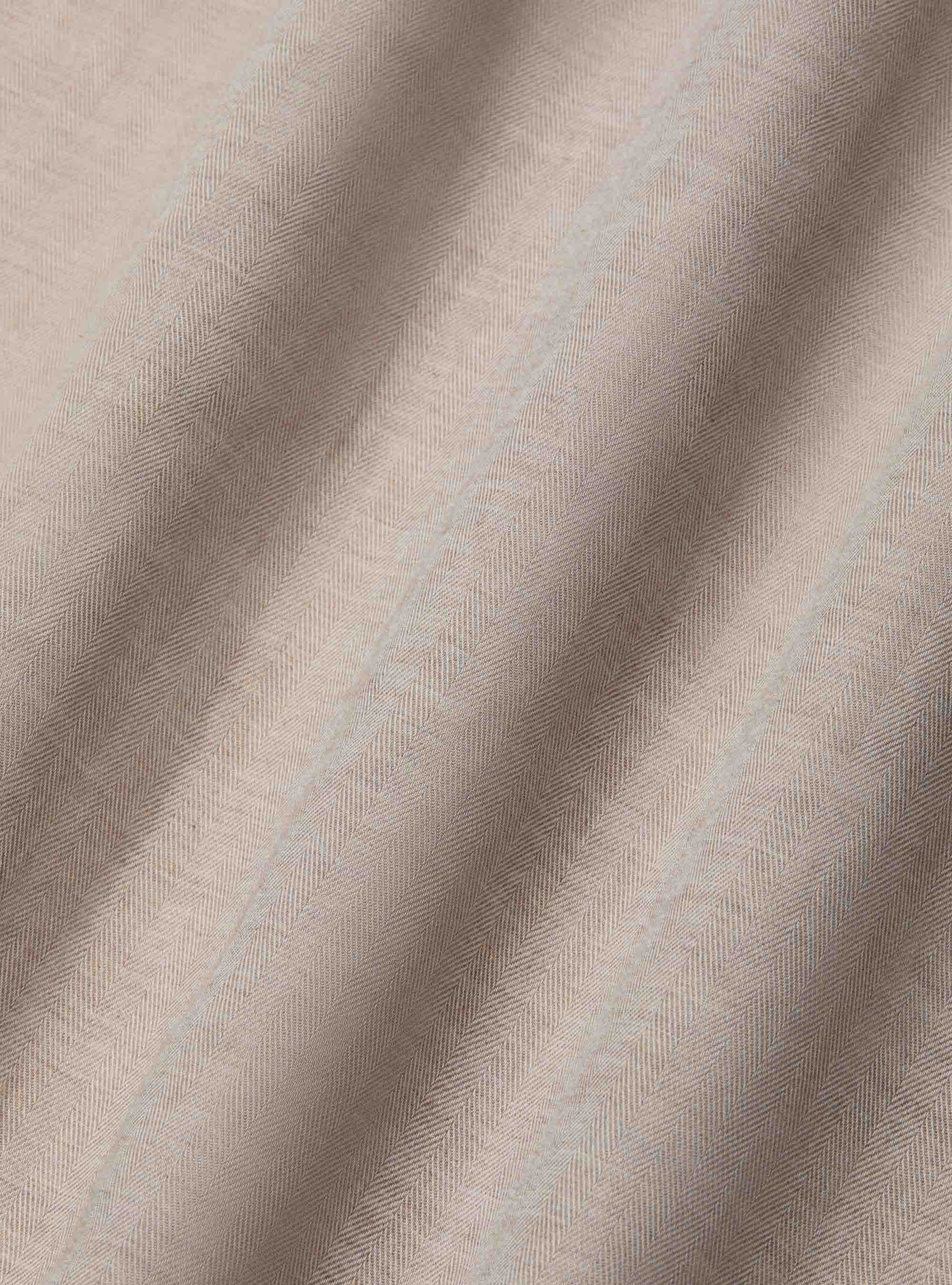 Camicia in flanella di cotone spigato, SABBIA