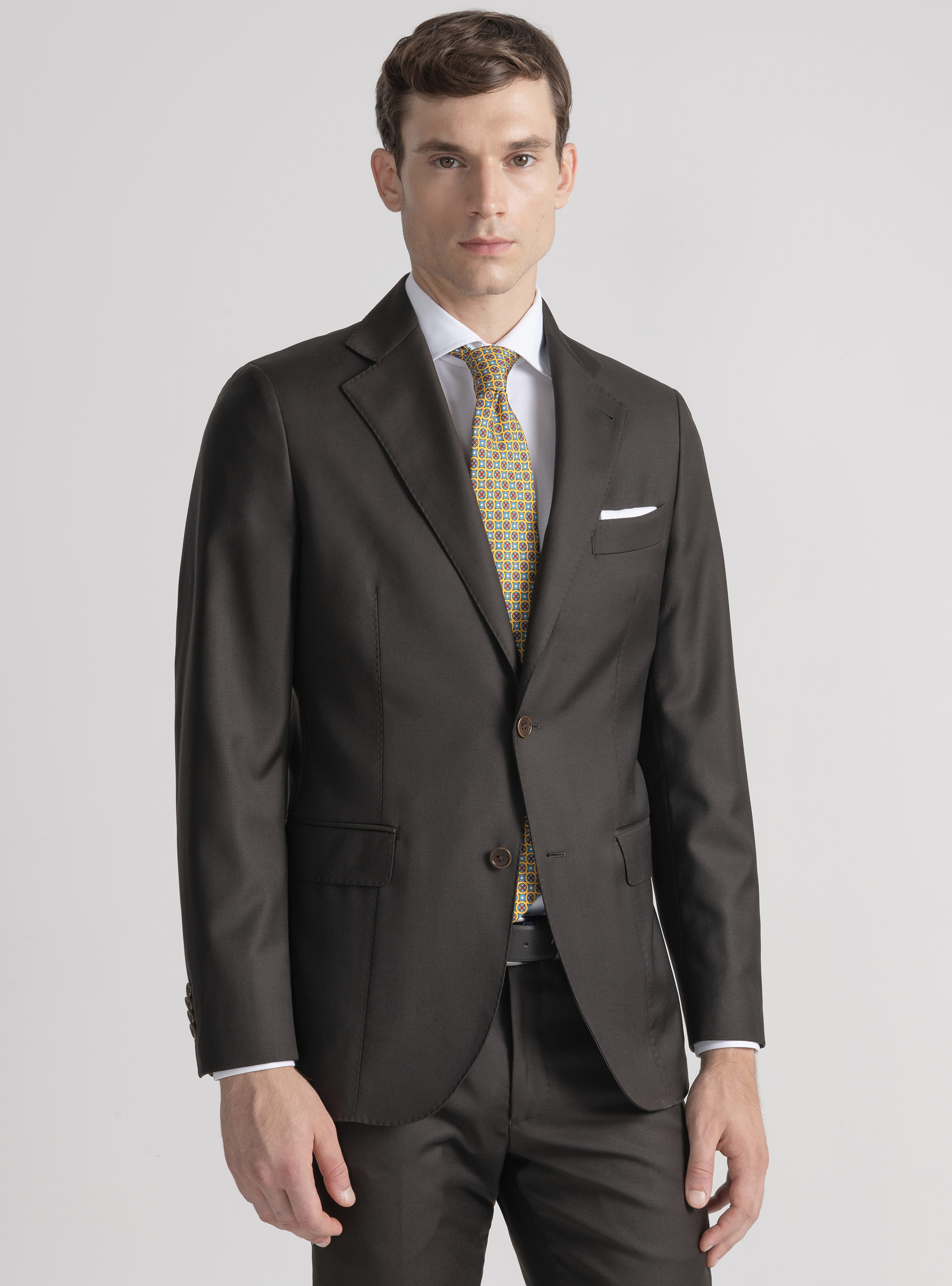 Pure 110's superfine wool blazer, BROWN