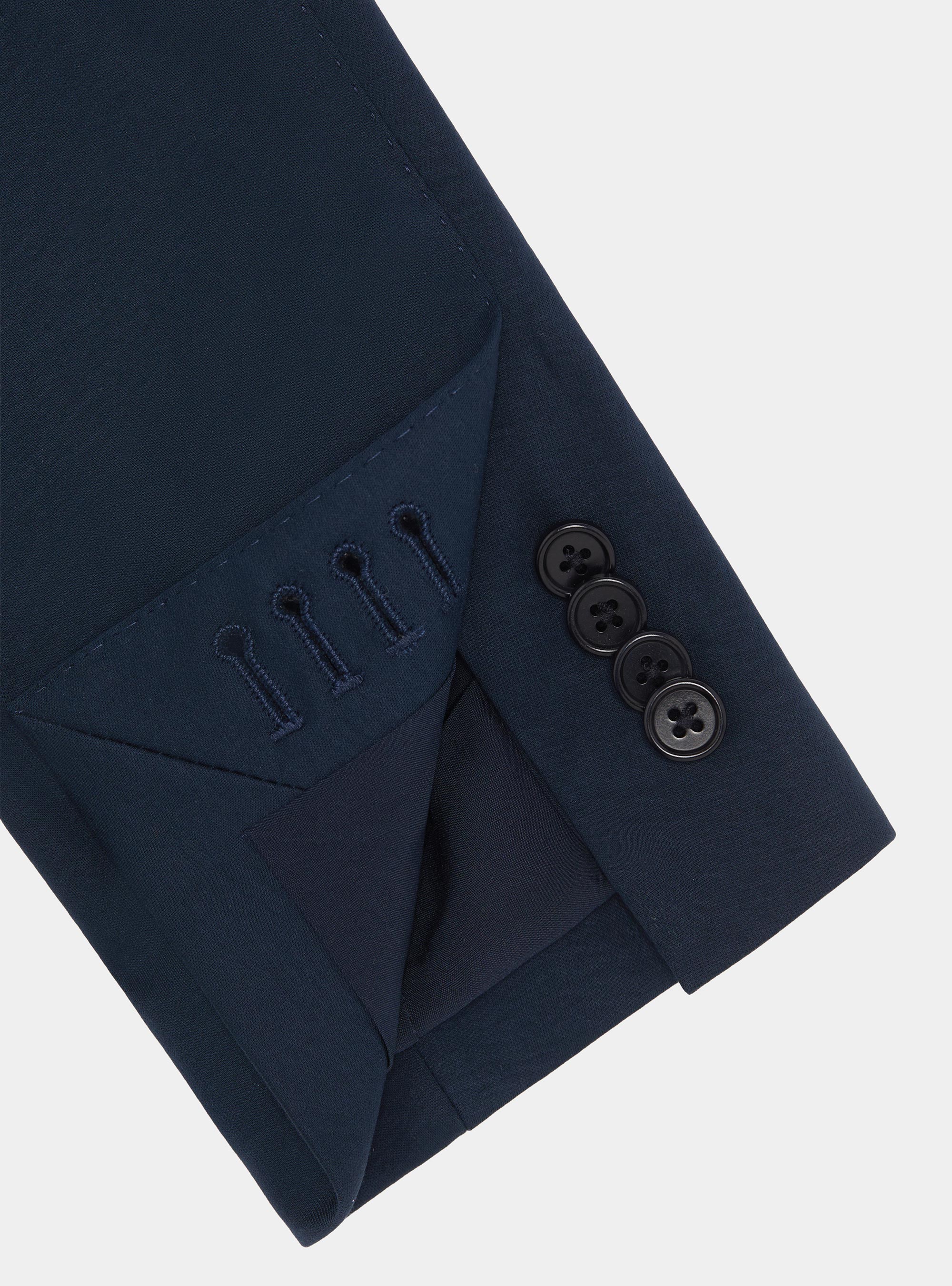 Jacke aus technischem Baumwolljersey, NAVY 0218C