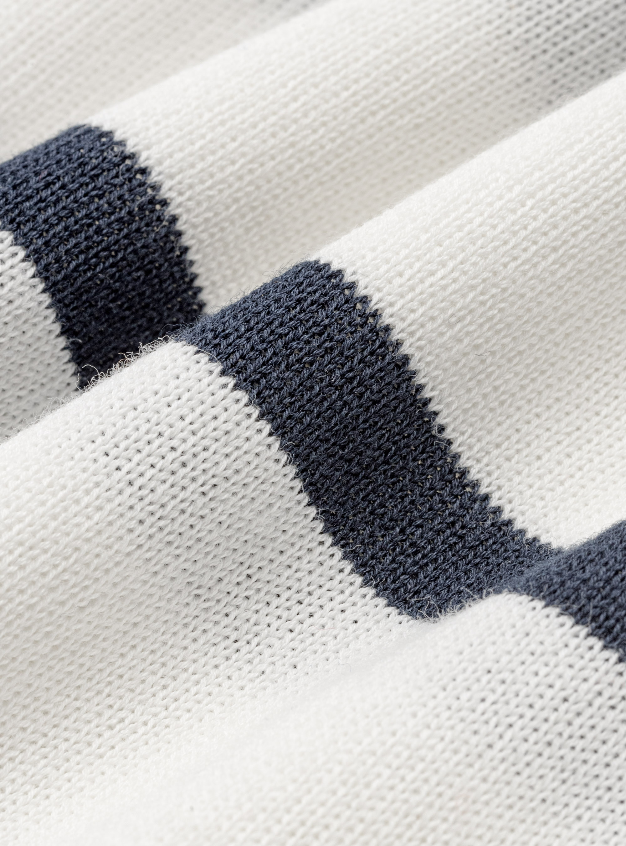 Striped knit pullover, WHITE