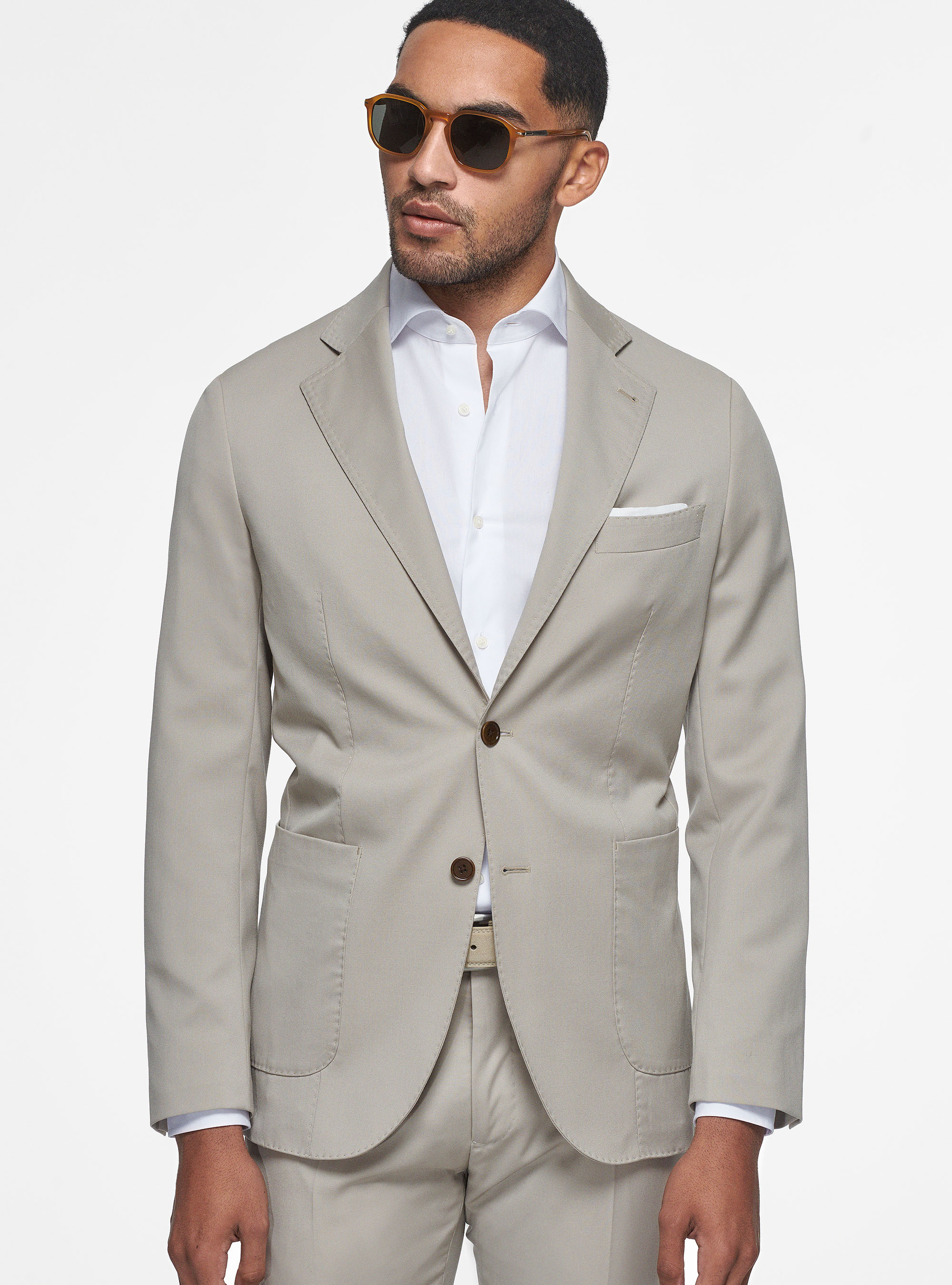Giacca in pura lana superfine 110's, SABBIA