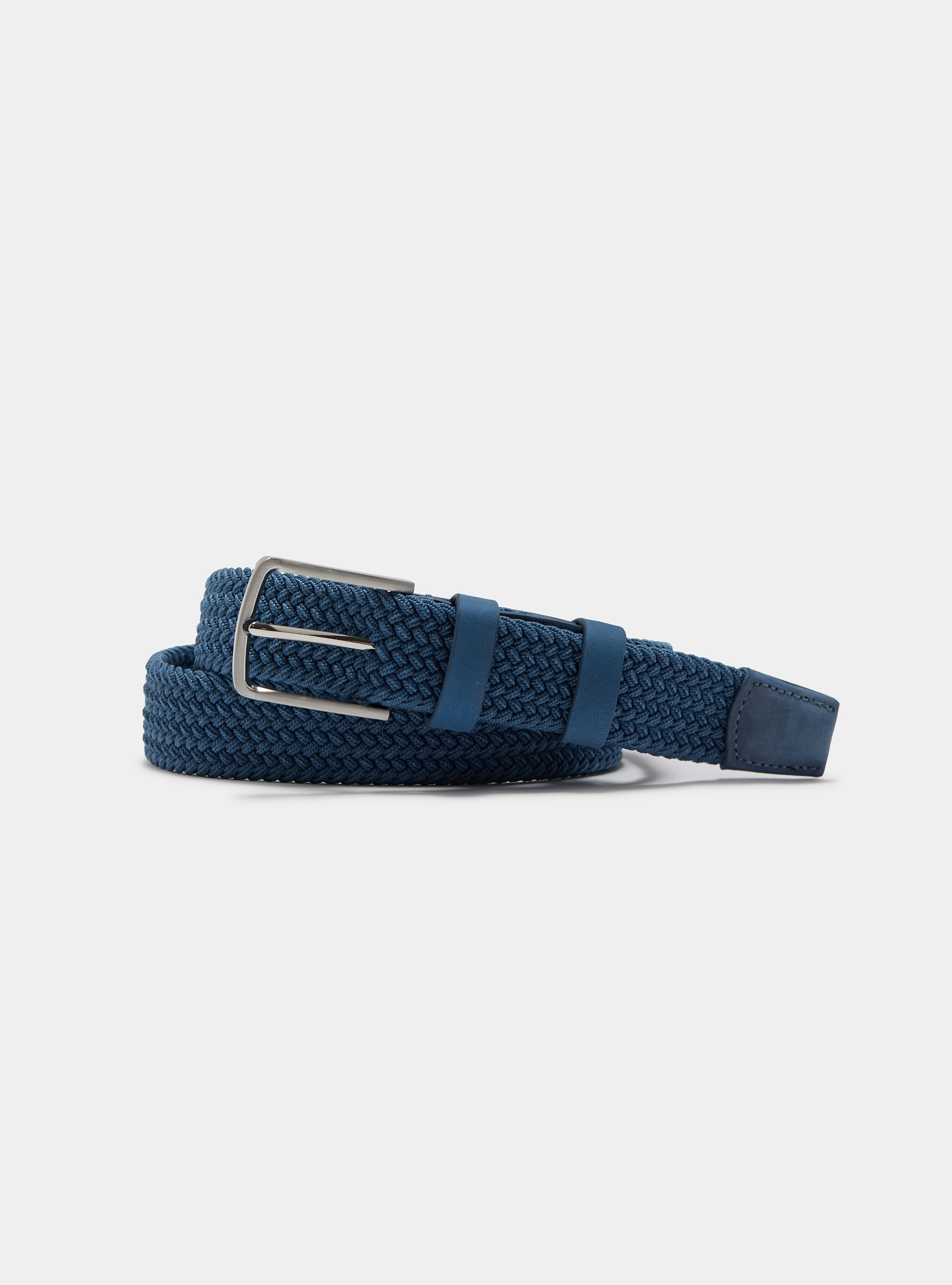 Elastic braided belt, LIGHT BLUE