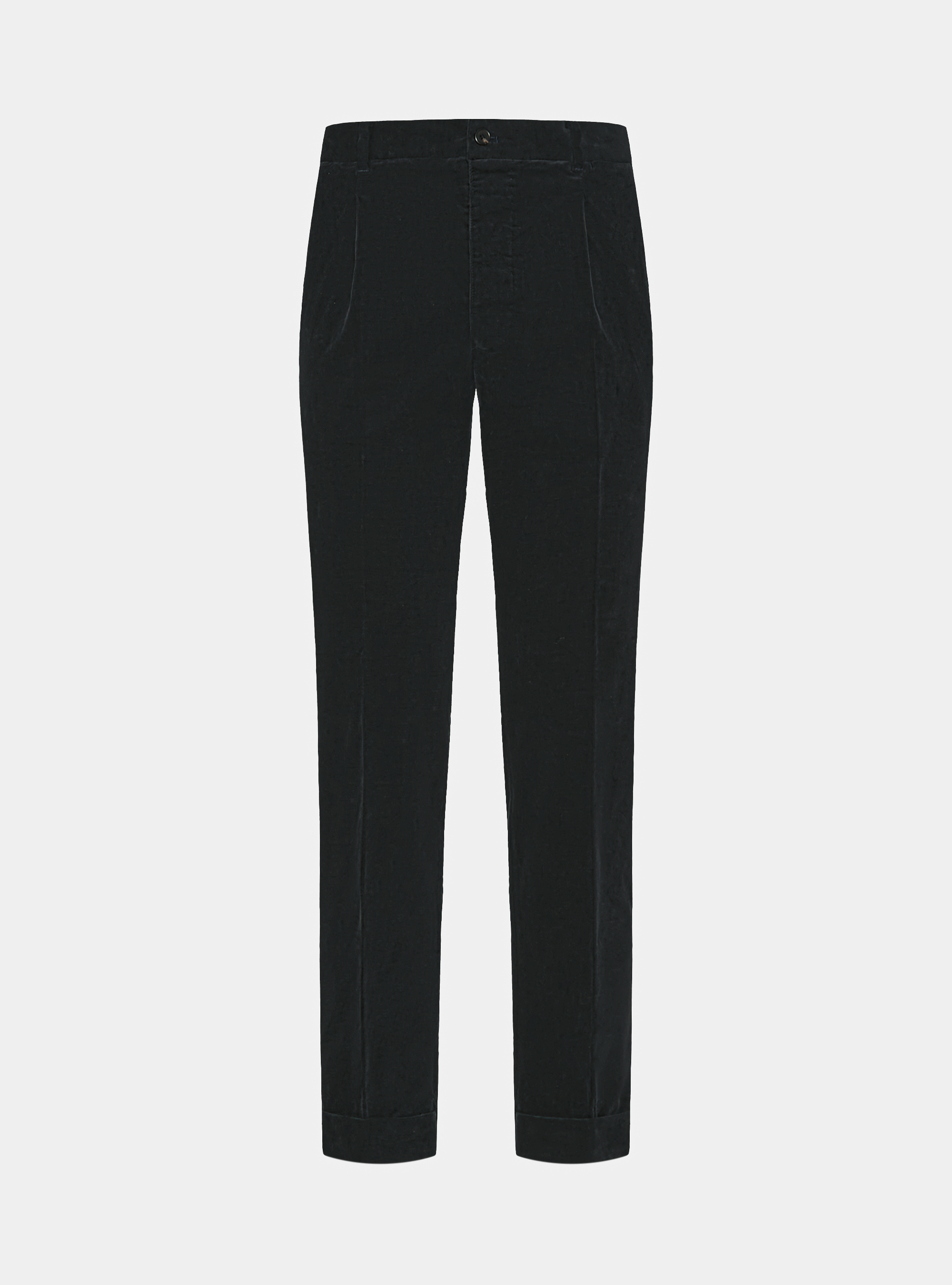 Corduroy milleraies striped elastic trousers, NAVY BLUE