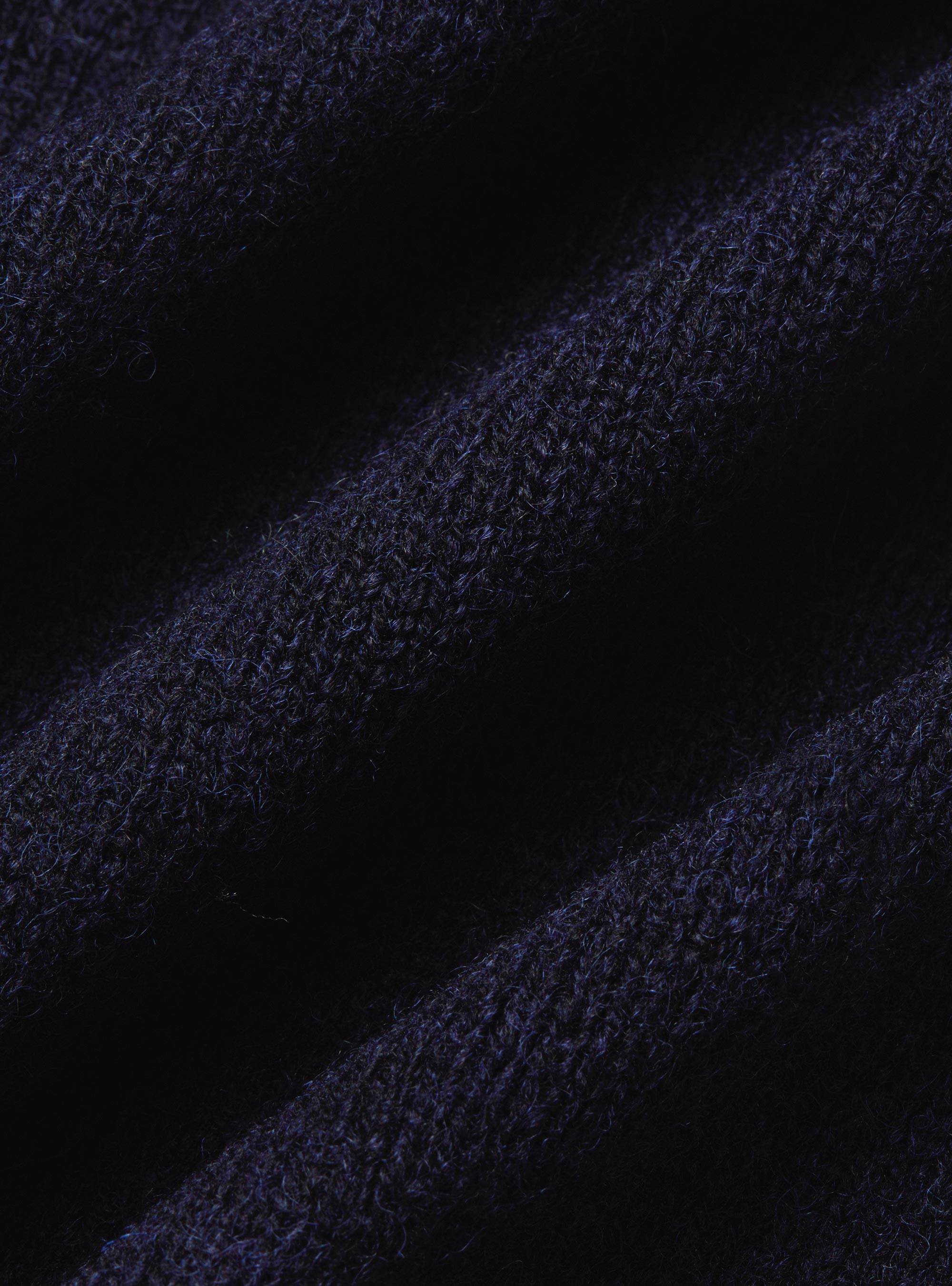 Cardigan in maglia di lana shetland, BLU NAVY