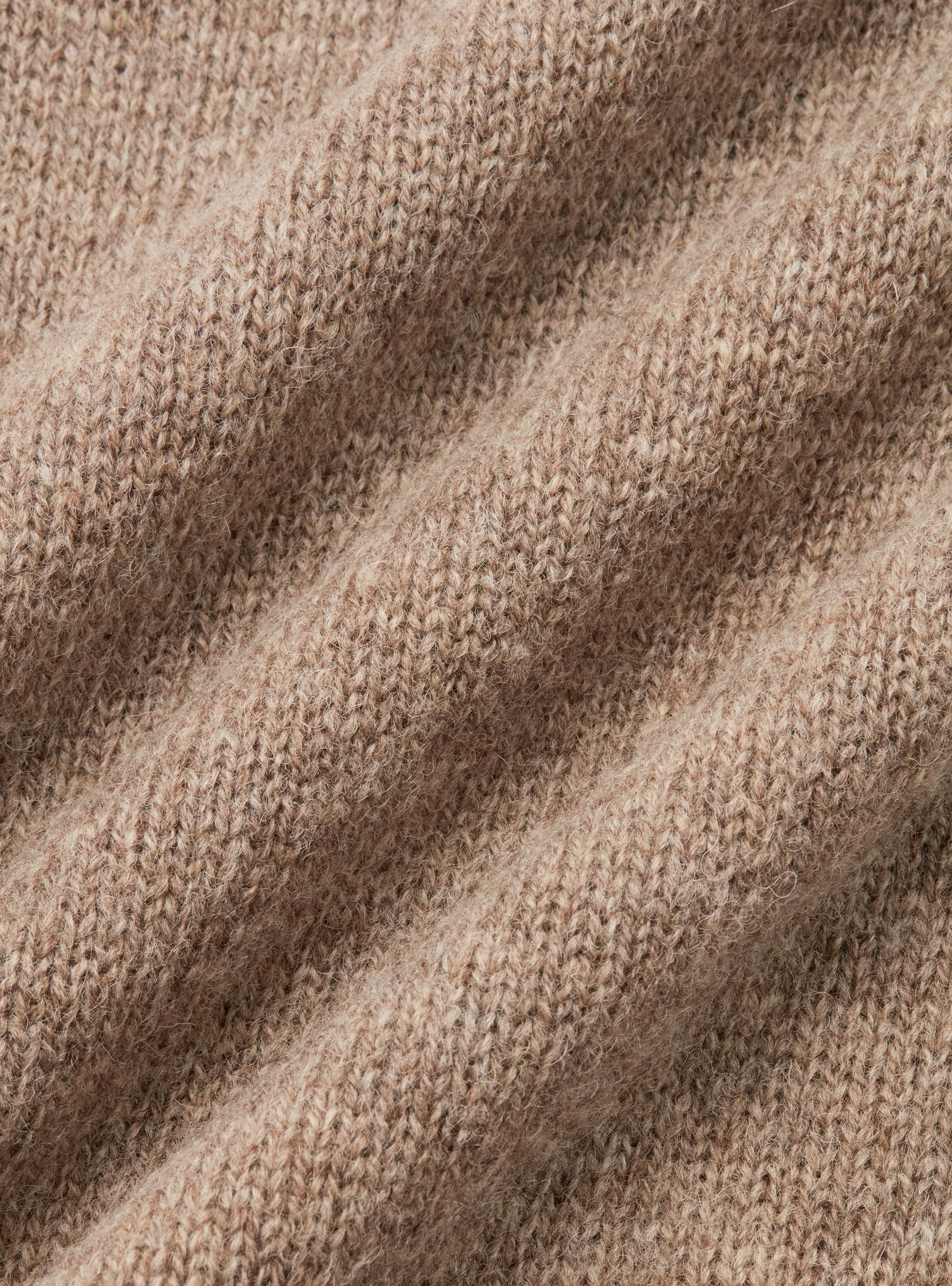 Maglia girocollo in lana shetland, FANGO