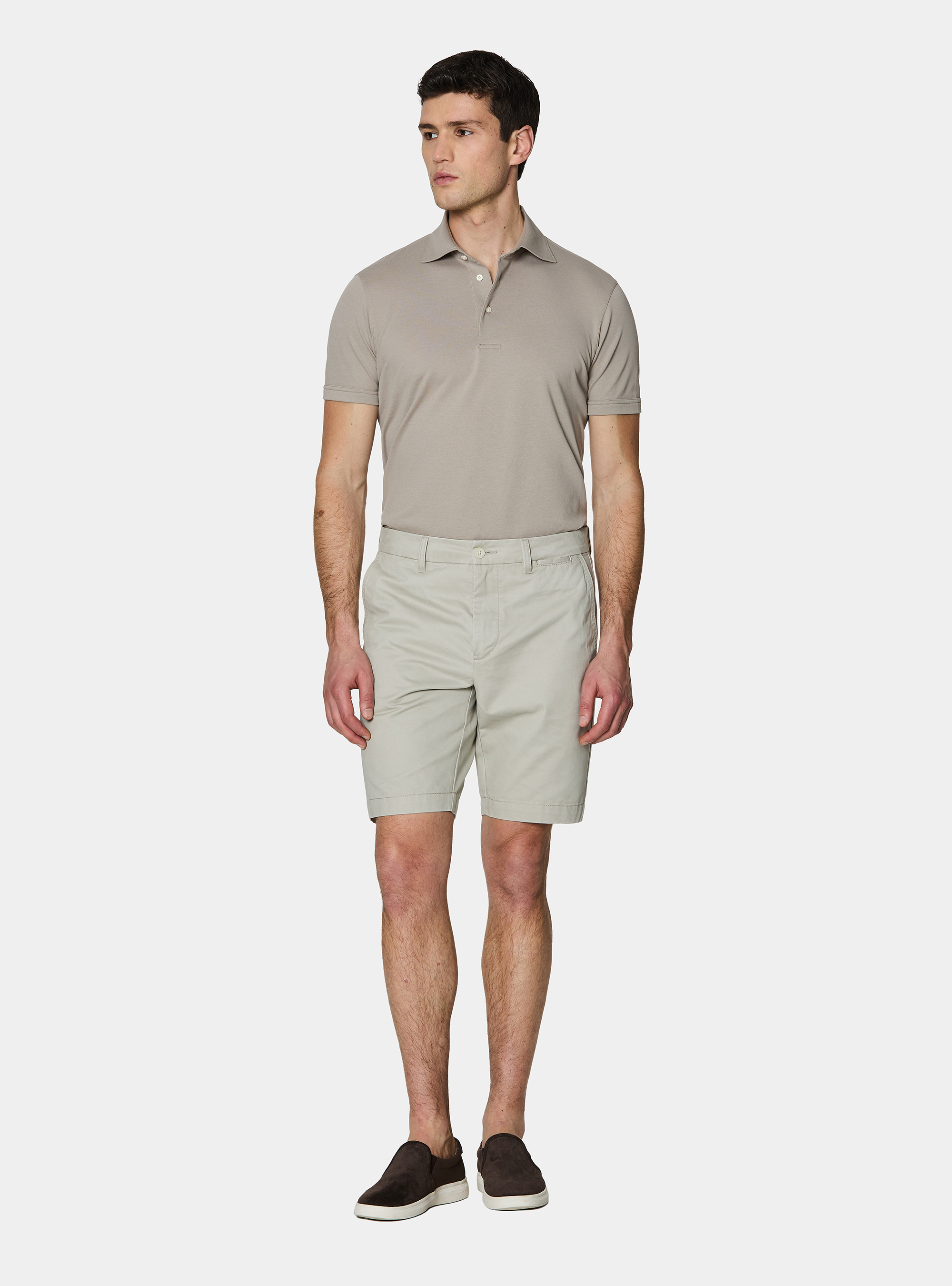 Bermudas de algod&oacute;n twill, CRUDO