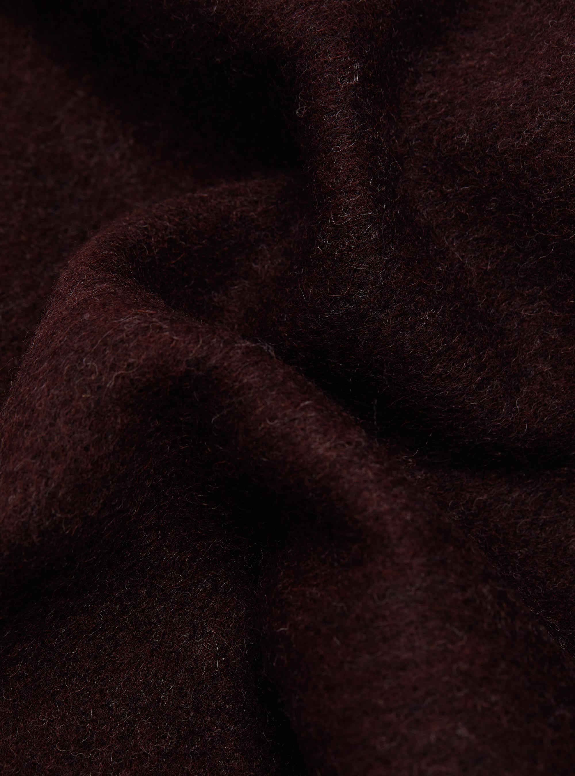 Sciarpa double face in lana e cashmere, BORDEAUX