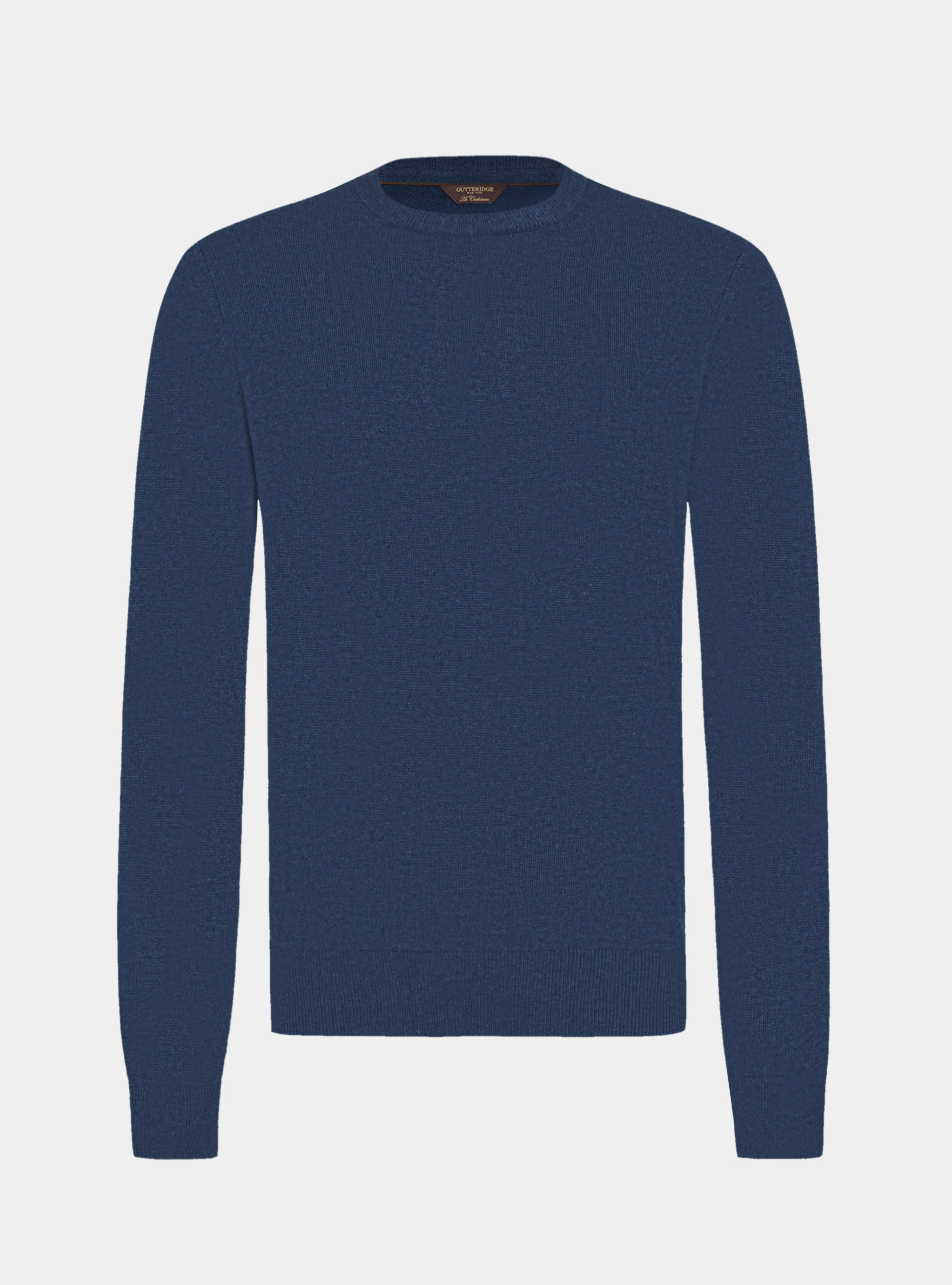 Lambswool and cashmere crew-neck sweater, INK