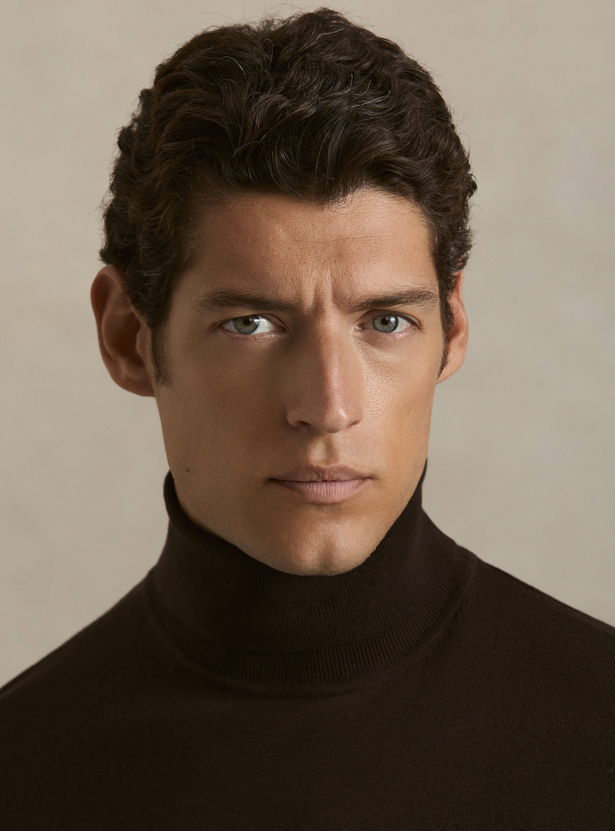 Pure extrafine merino wool turtleneck, BROWN