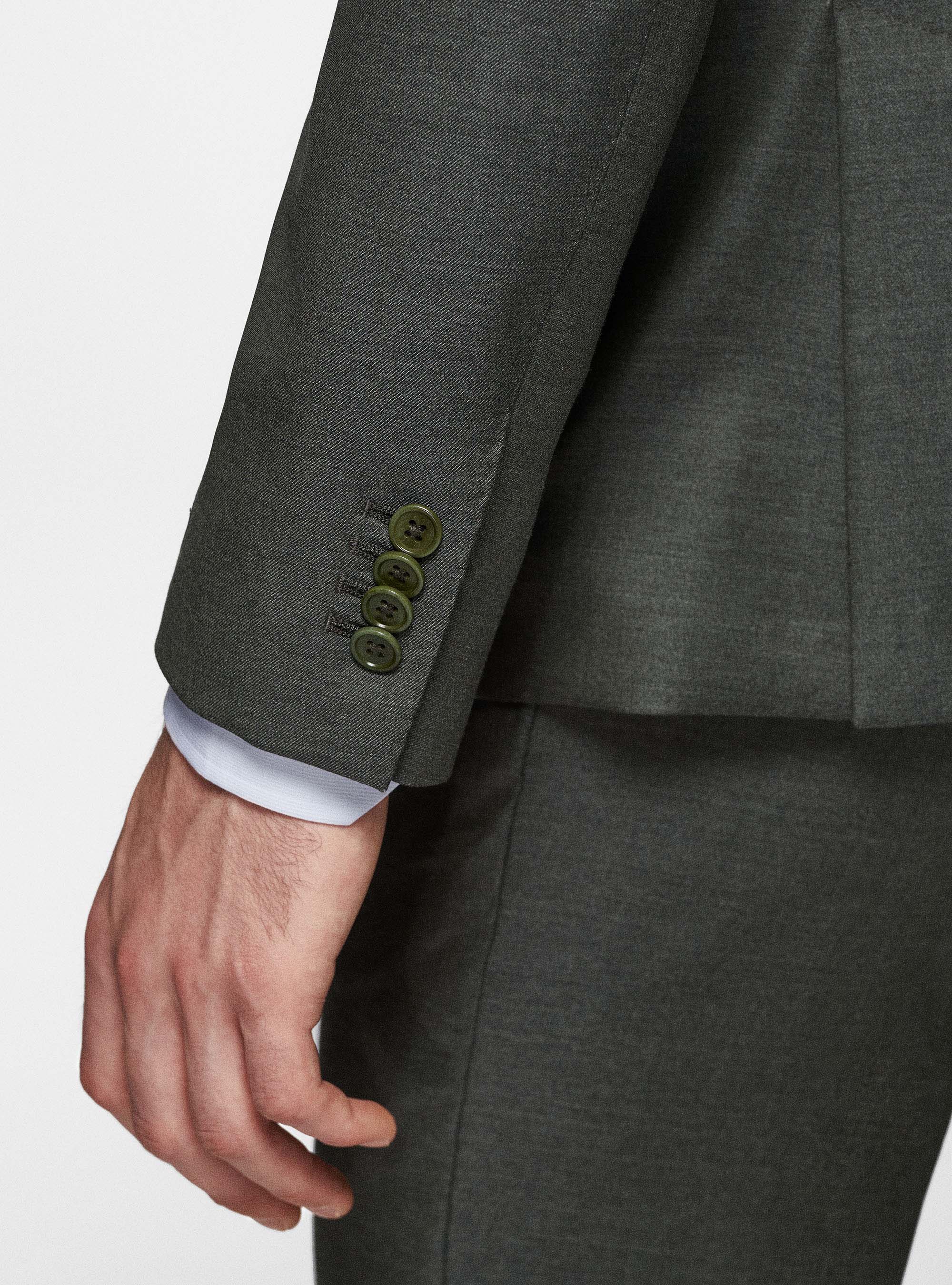 Pure 110's superfine wool blazer, GREEN