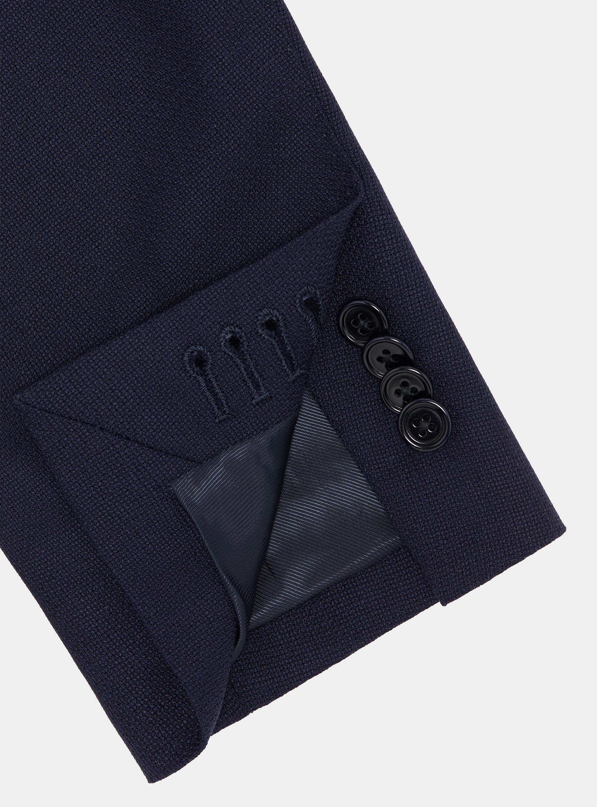 Pure wool hopsack blazer, NAVY BLUE