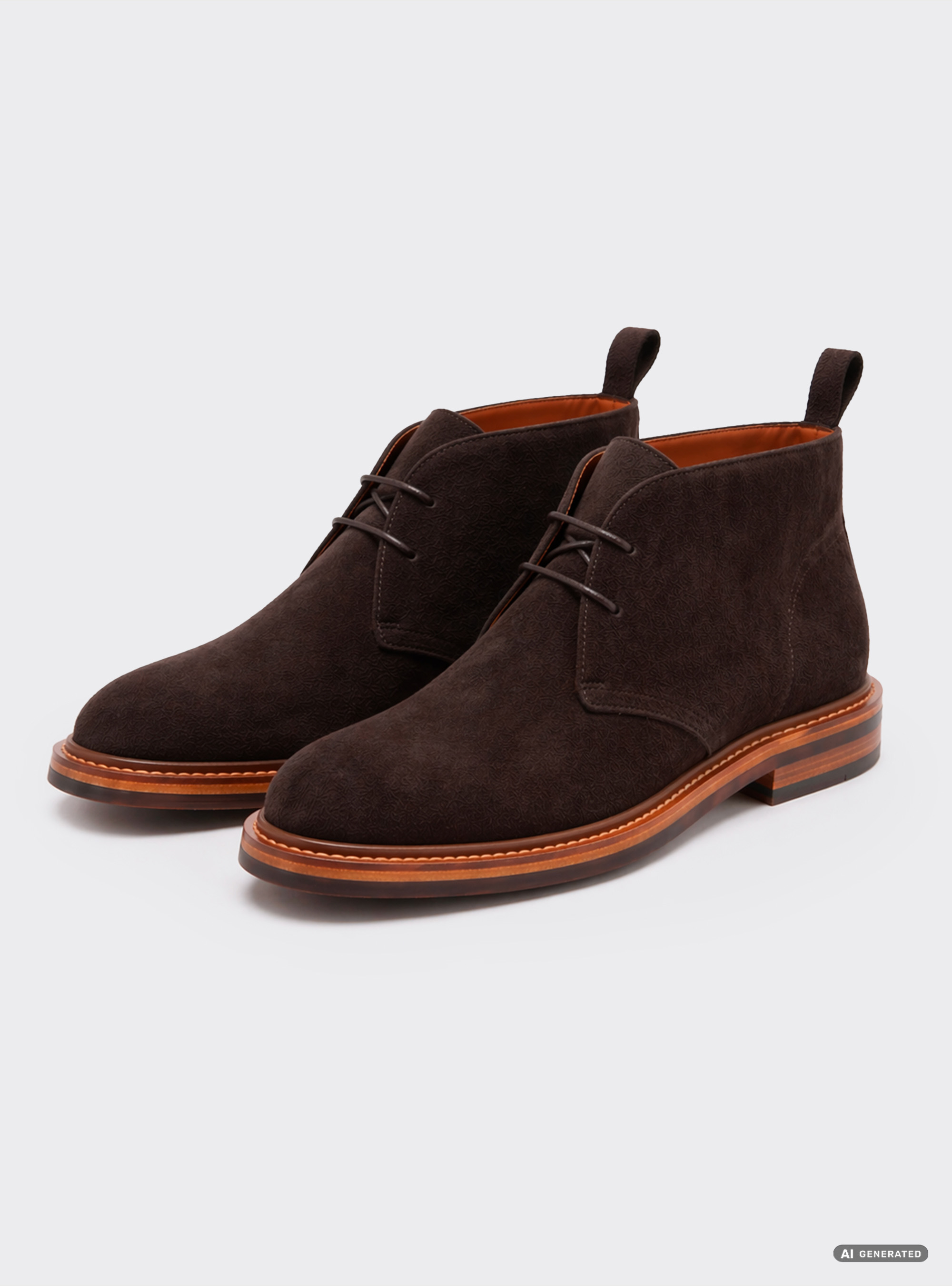 Suede Chukka boots, BROWN