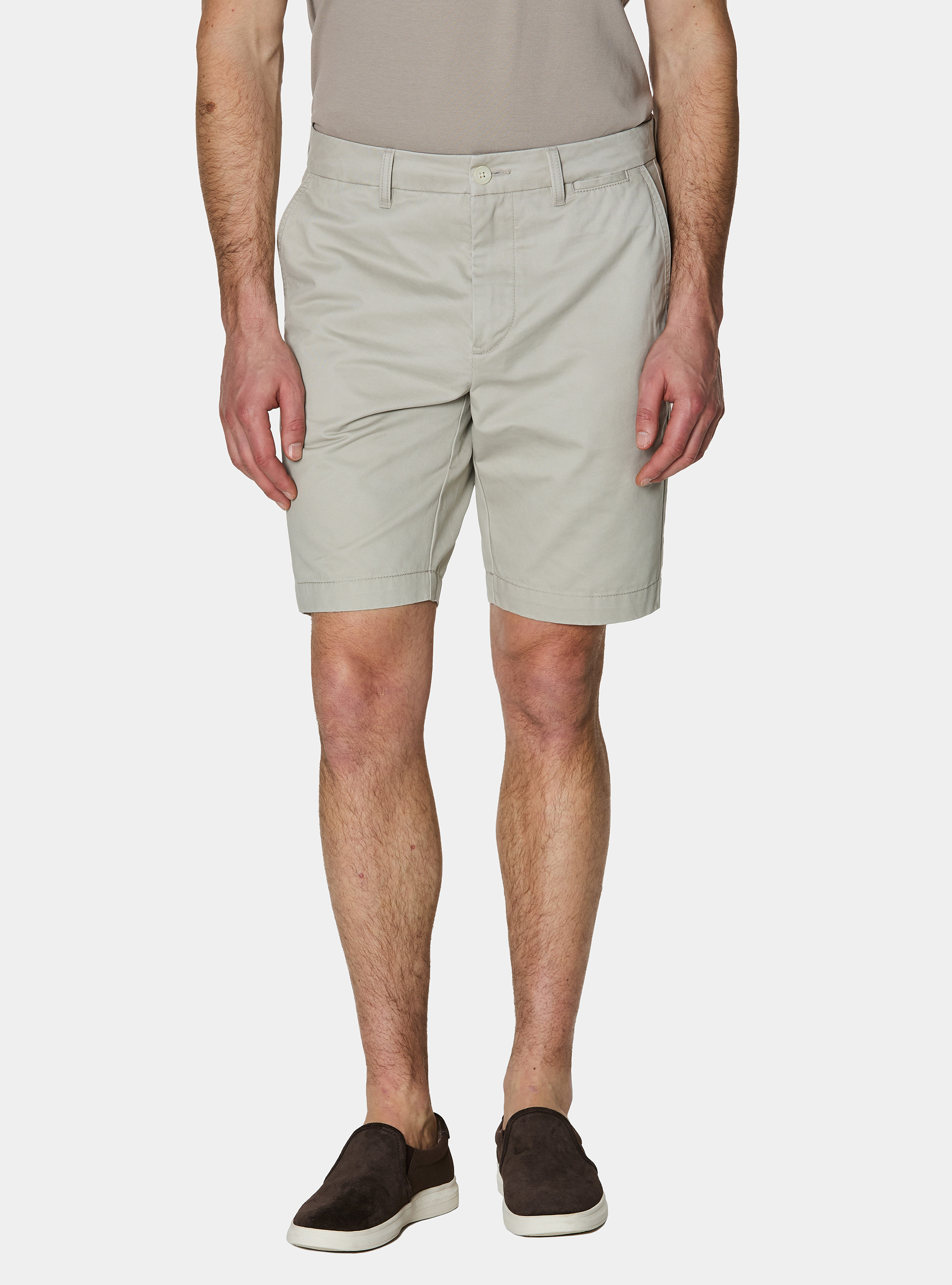 Bermudas de algod&oacute;n twill, CRUDO