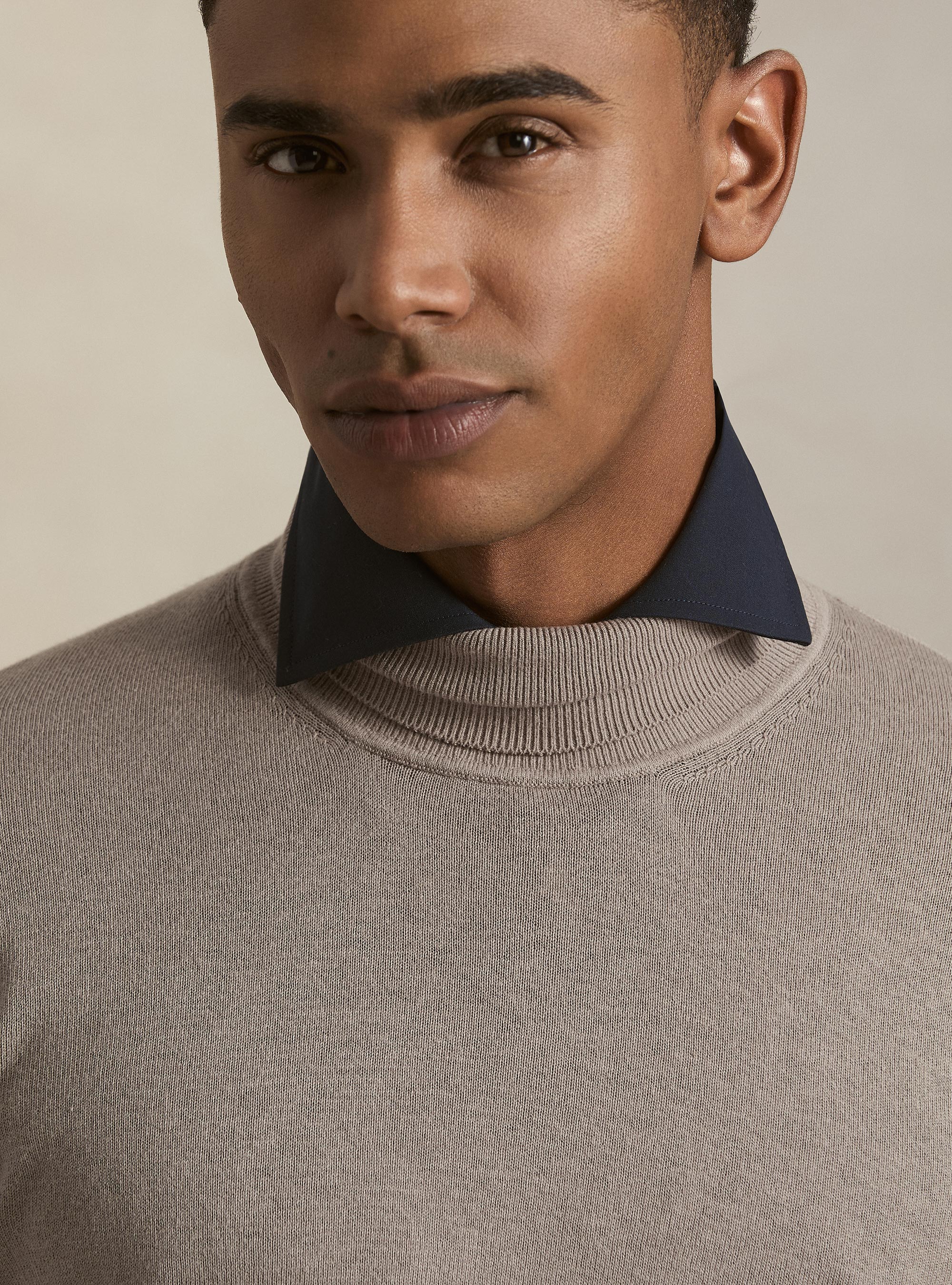 Dolcevita in cotone e cashmere, FANGO 0568C
