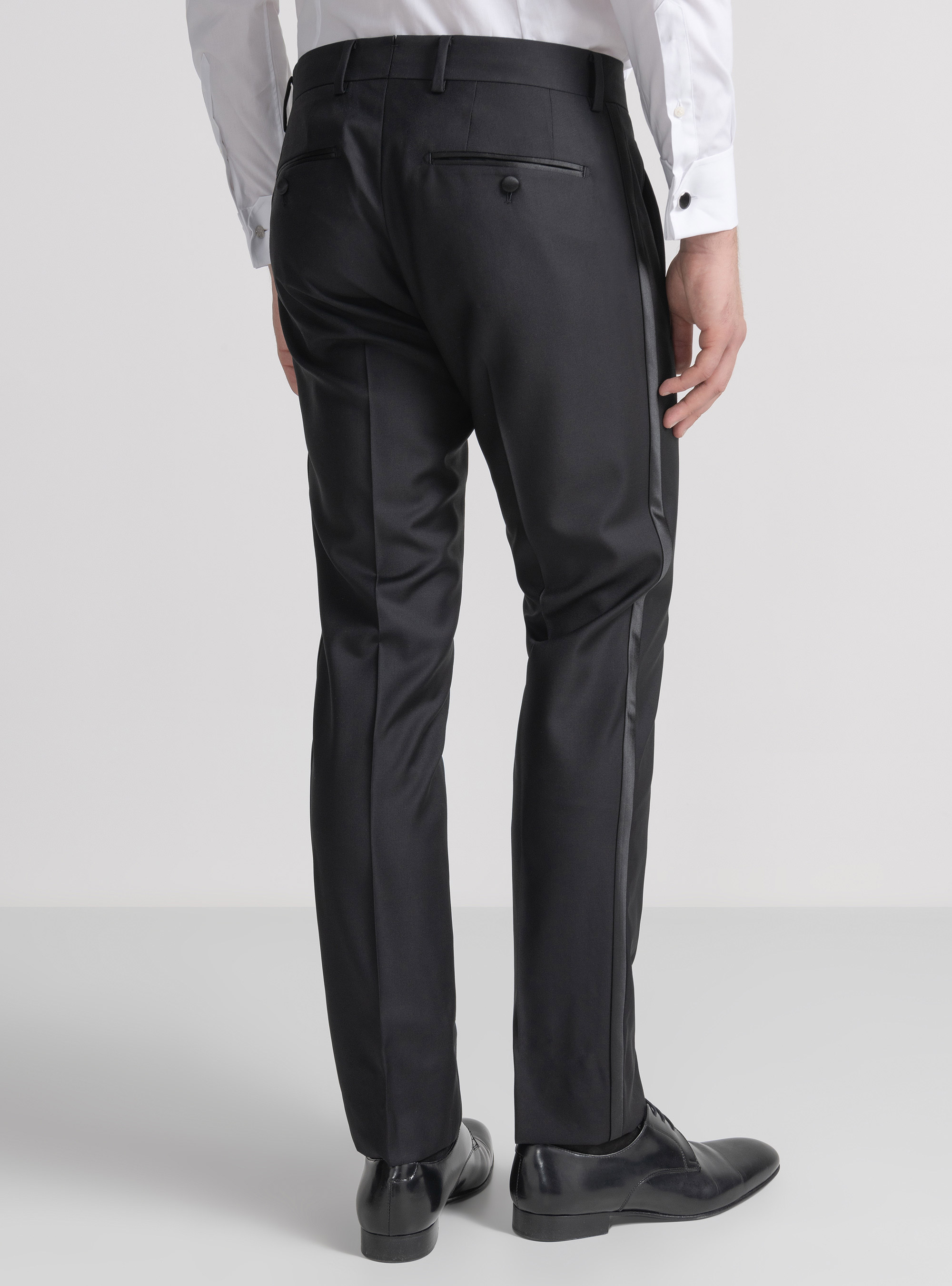 Smokinghose aus reiner Wolle Vitale Barberis Canonico, NERO 0100C