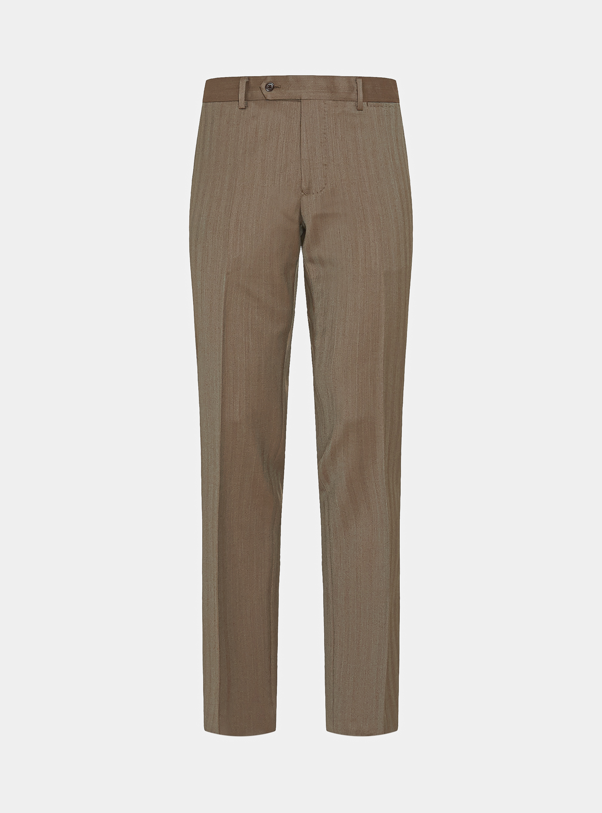 Pantal&oacute;n de traje en espiga de lana Vitale Barberis Canonico, ARCILLA