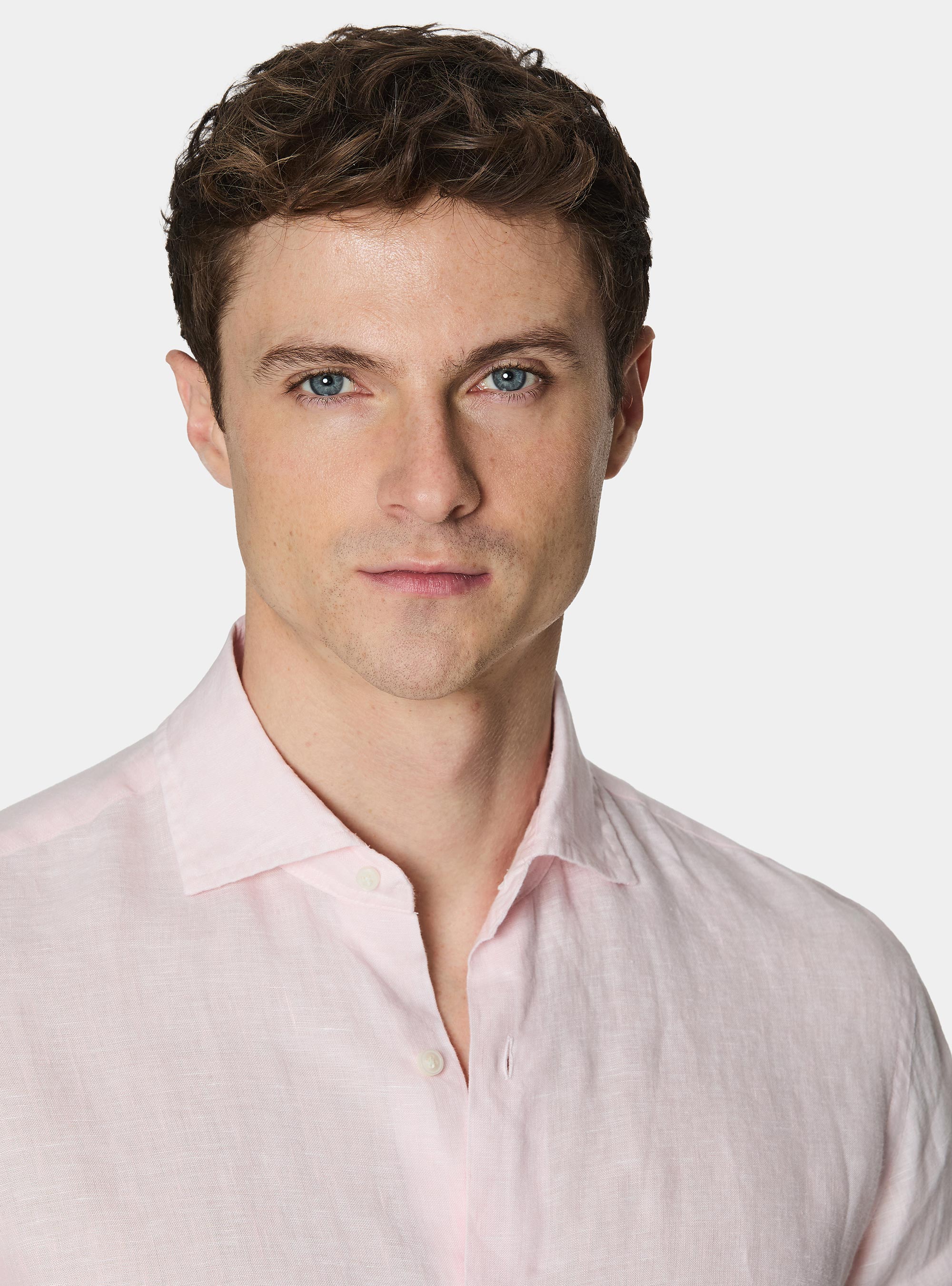 Camisa de lino puro, ROSA