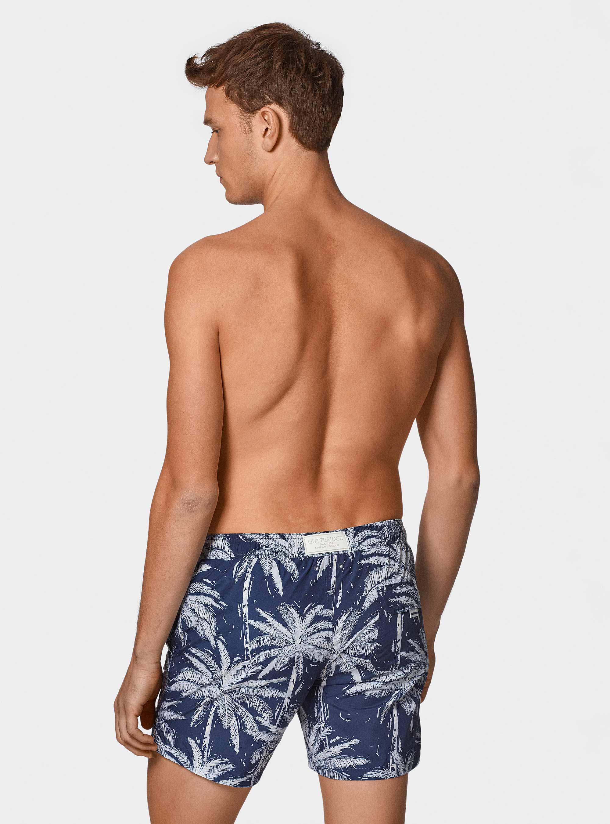 Badeanz&uuml;ge mit Palmenmuster, NAVY 0218C