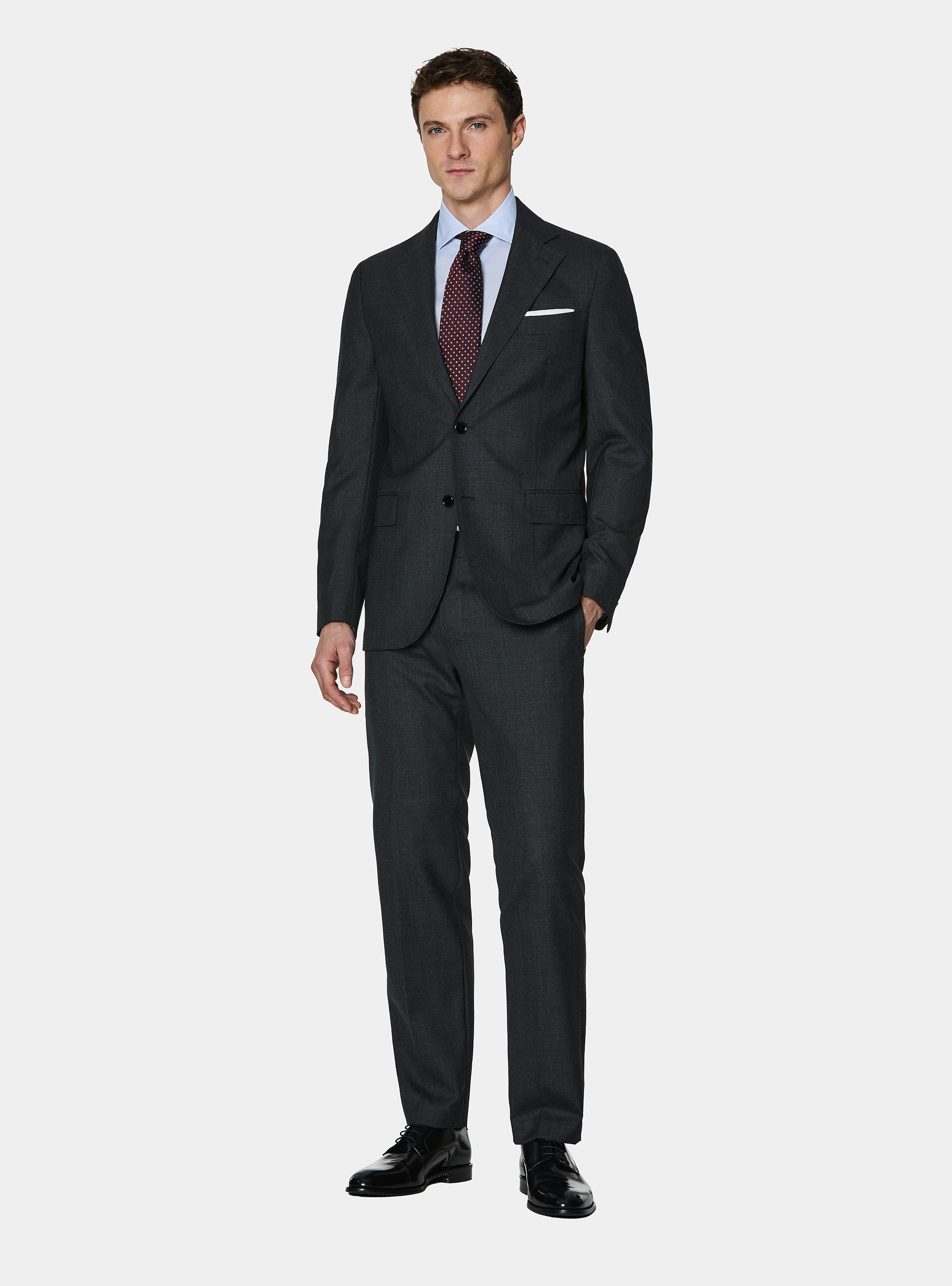 Vitale Barberis Canonico pure wool suit blazer, ASPHALT GREY