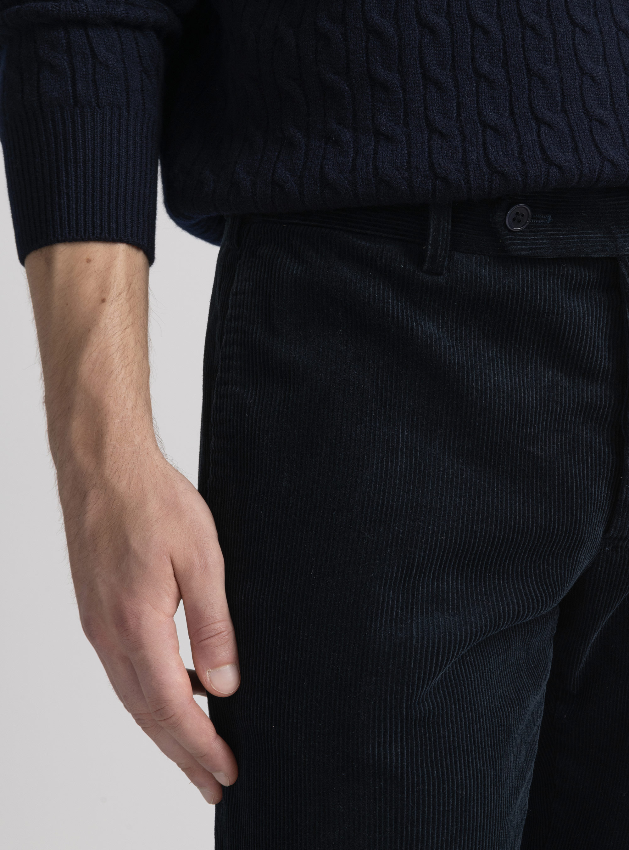 Samt-Hose, NAVY 0218C