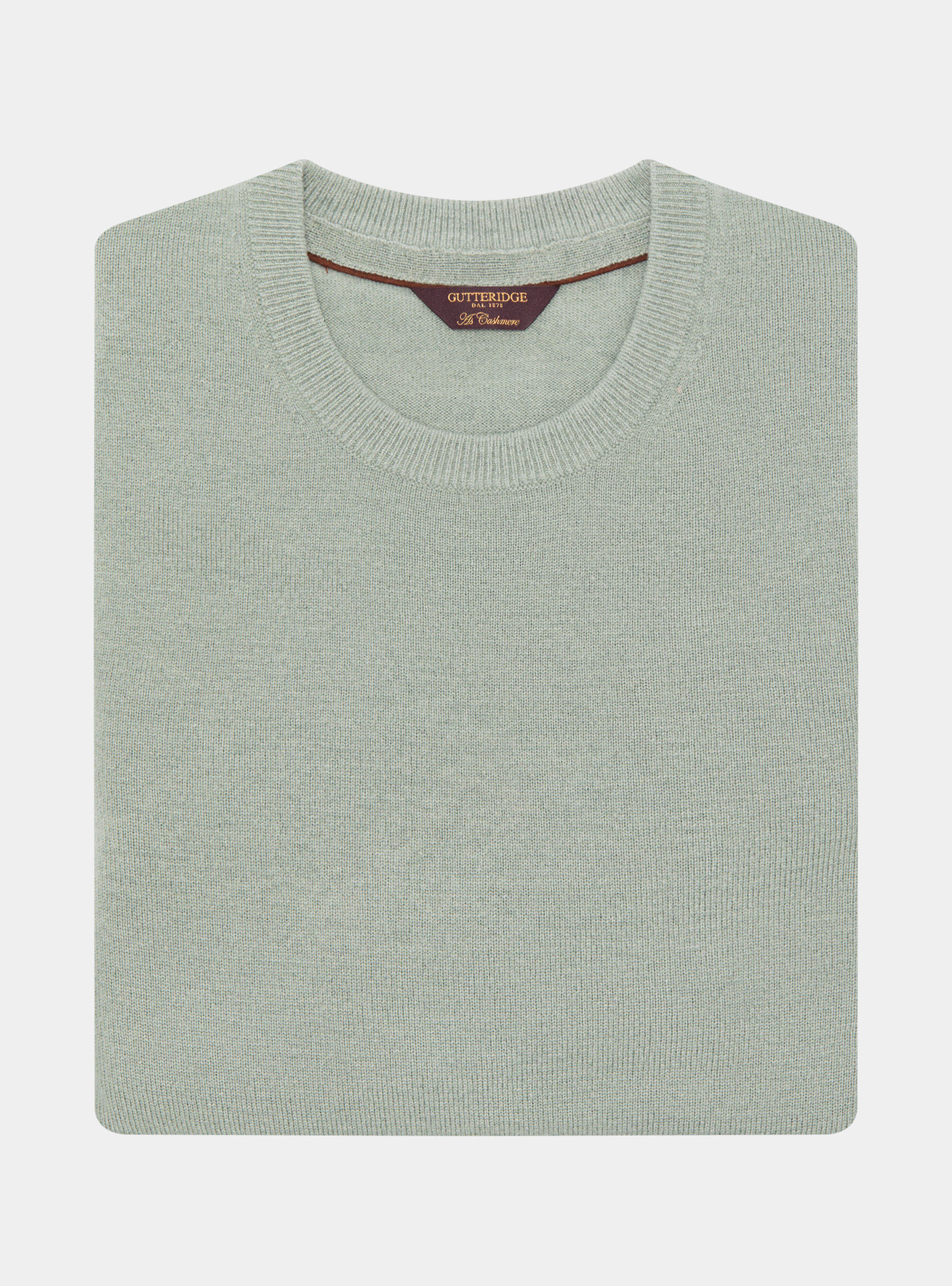 Rundhals-Pullover aus Lambswool und Kaschmir, VERDE GIADA 0655C