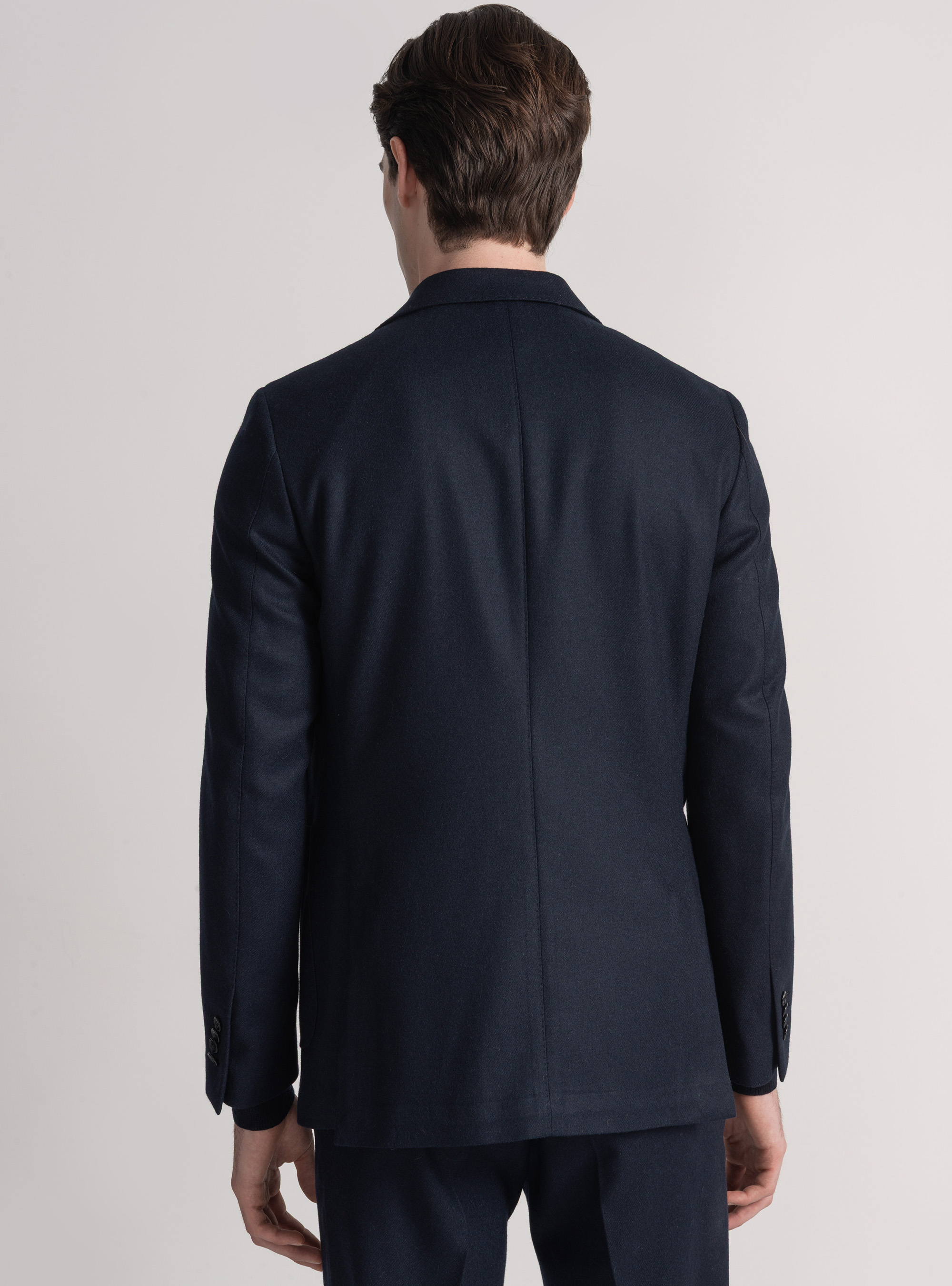 Giacca in flanella di misto lana, BLU NAVY