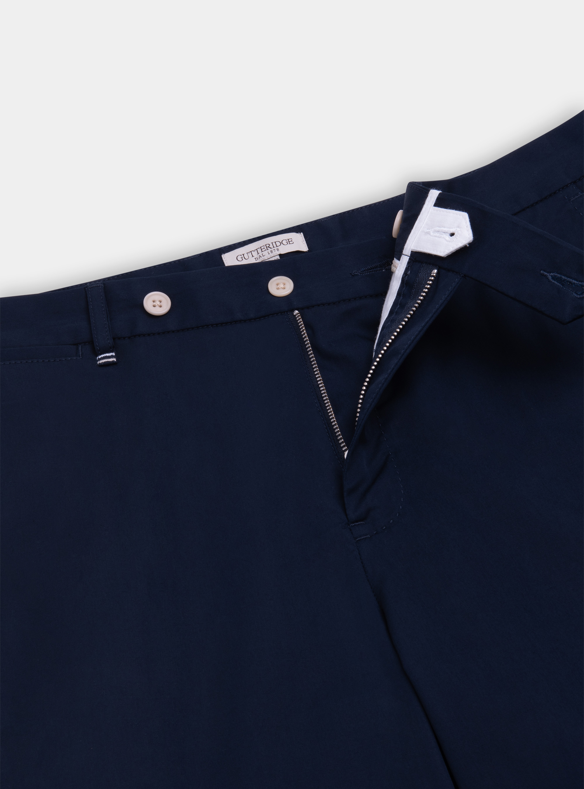 Bermuda shorts in light cotton twill, NAVY BLUE