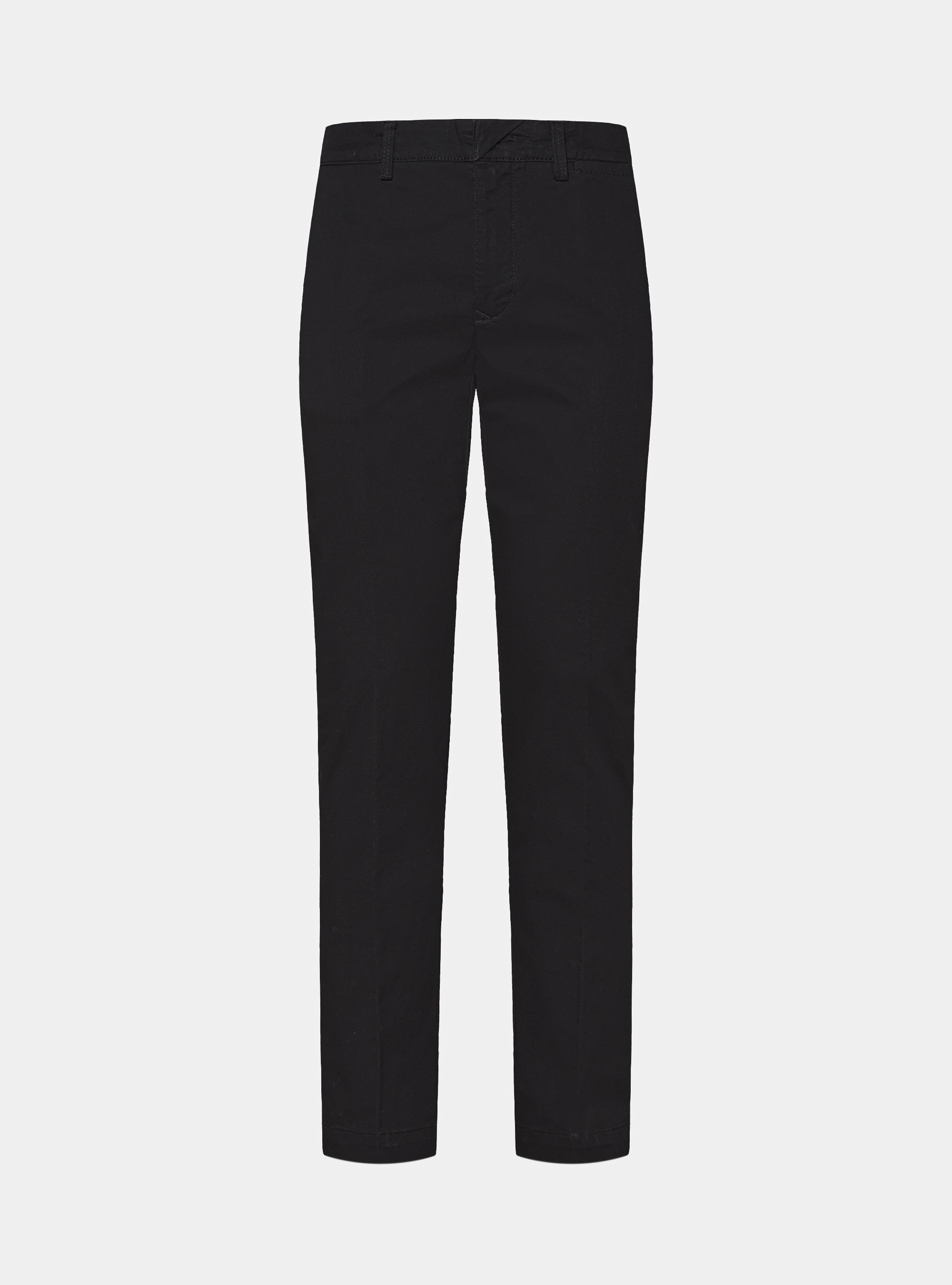 Pantal&oacute;n chino slim fit de sarga el&aacute;stica, NEGRO