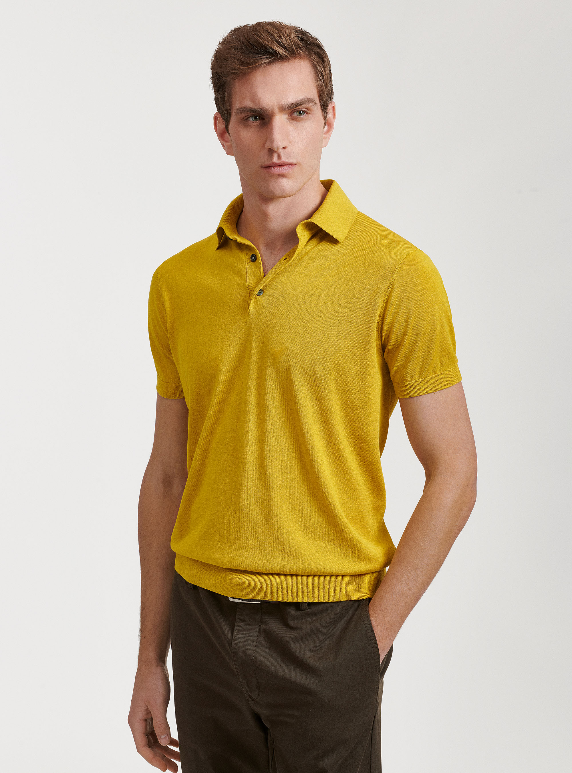 Polo en coton et soie, 0711C OCRA