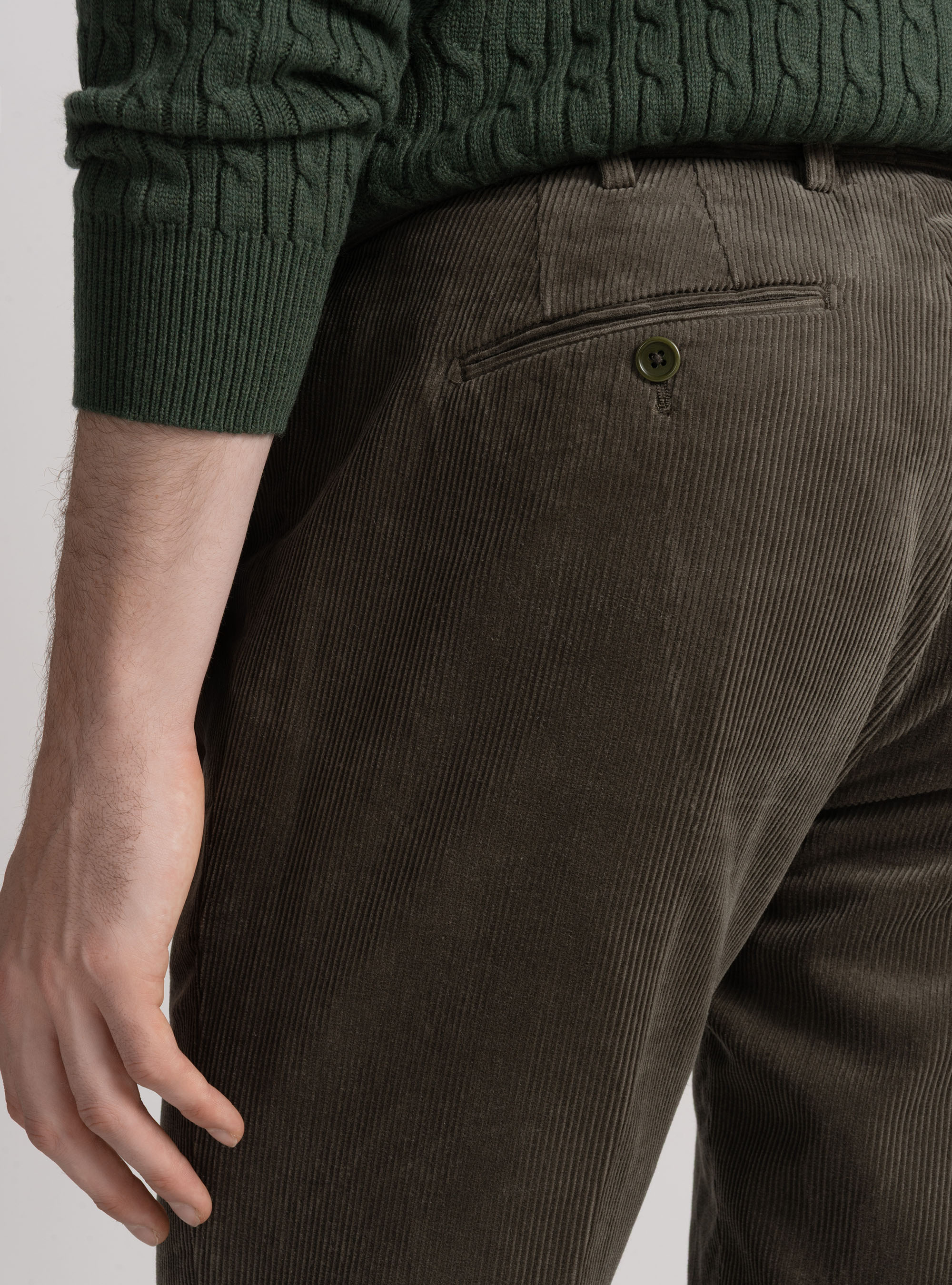 Samt-Hose, VERDE 0649C