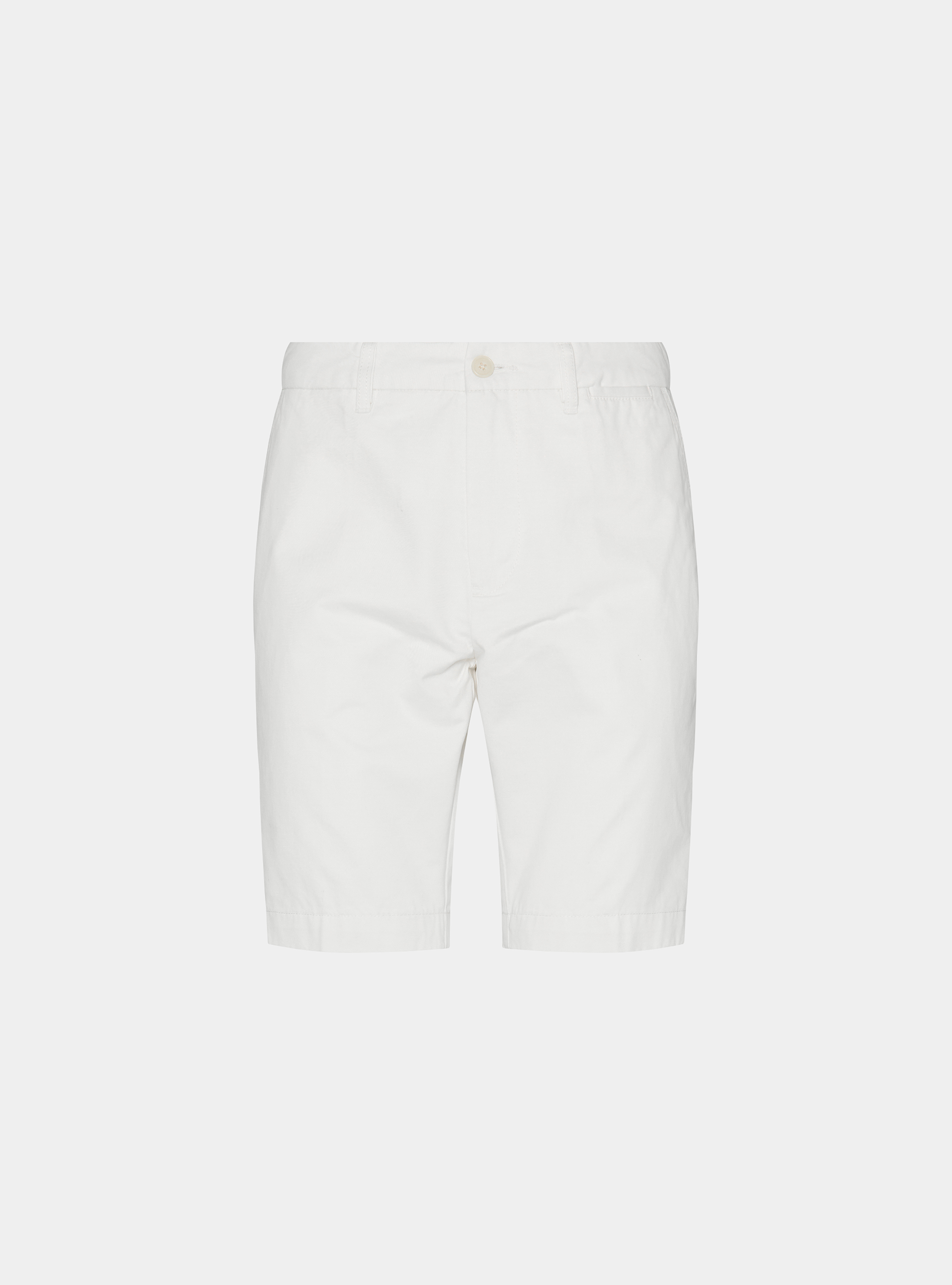 Bermuda chino in twill di cotone, BIANCO