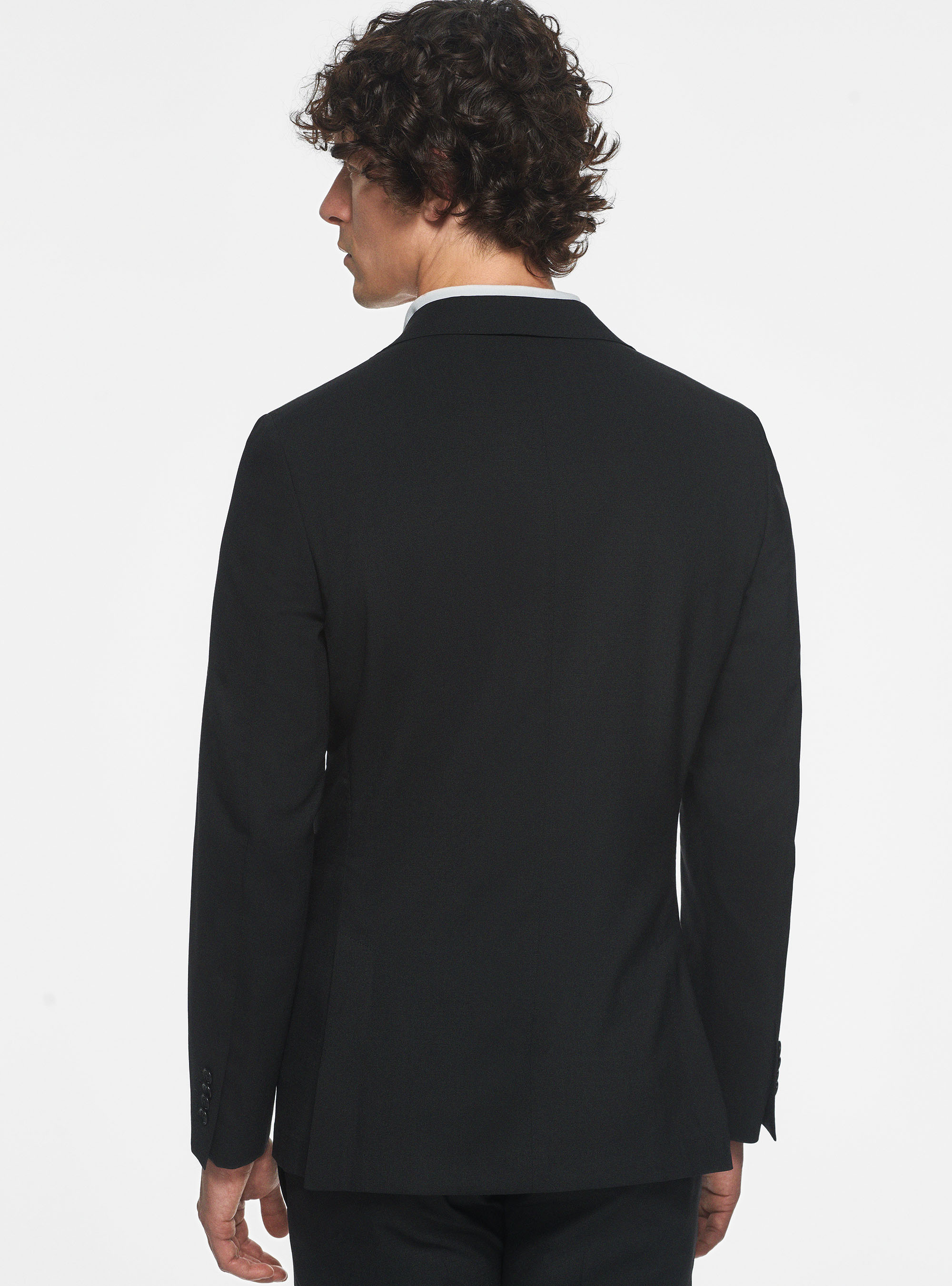 Giacca in pura lana superfine 120, NERO