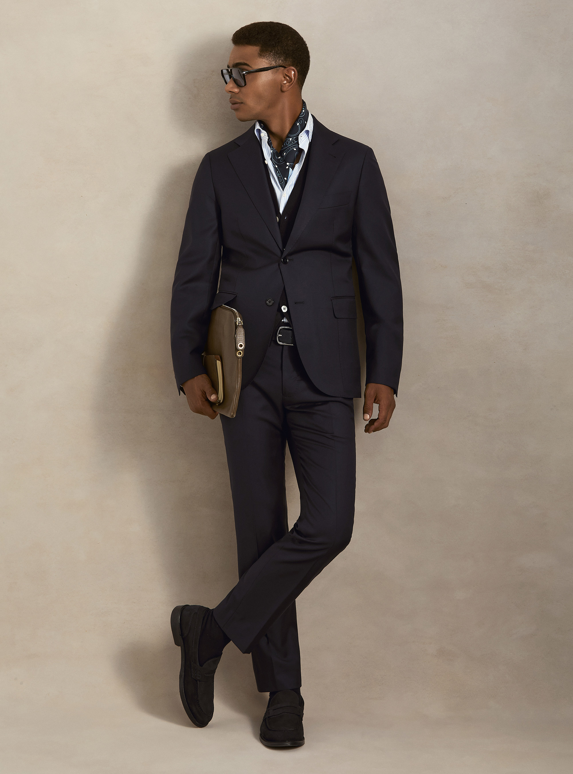 Pure wool suit blazer by Vitale Barberis Canonico, NAVY BLUE