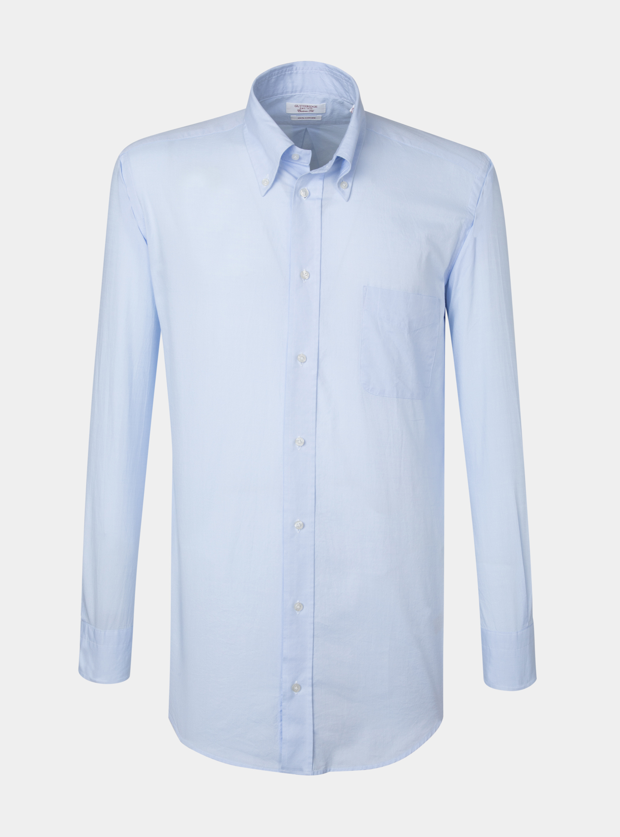Camicia comfort fit in cotone oxford, AZZURRO