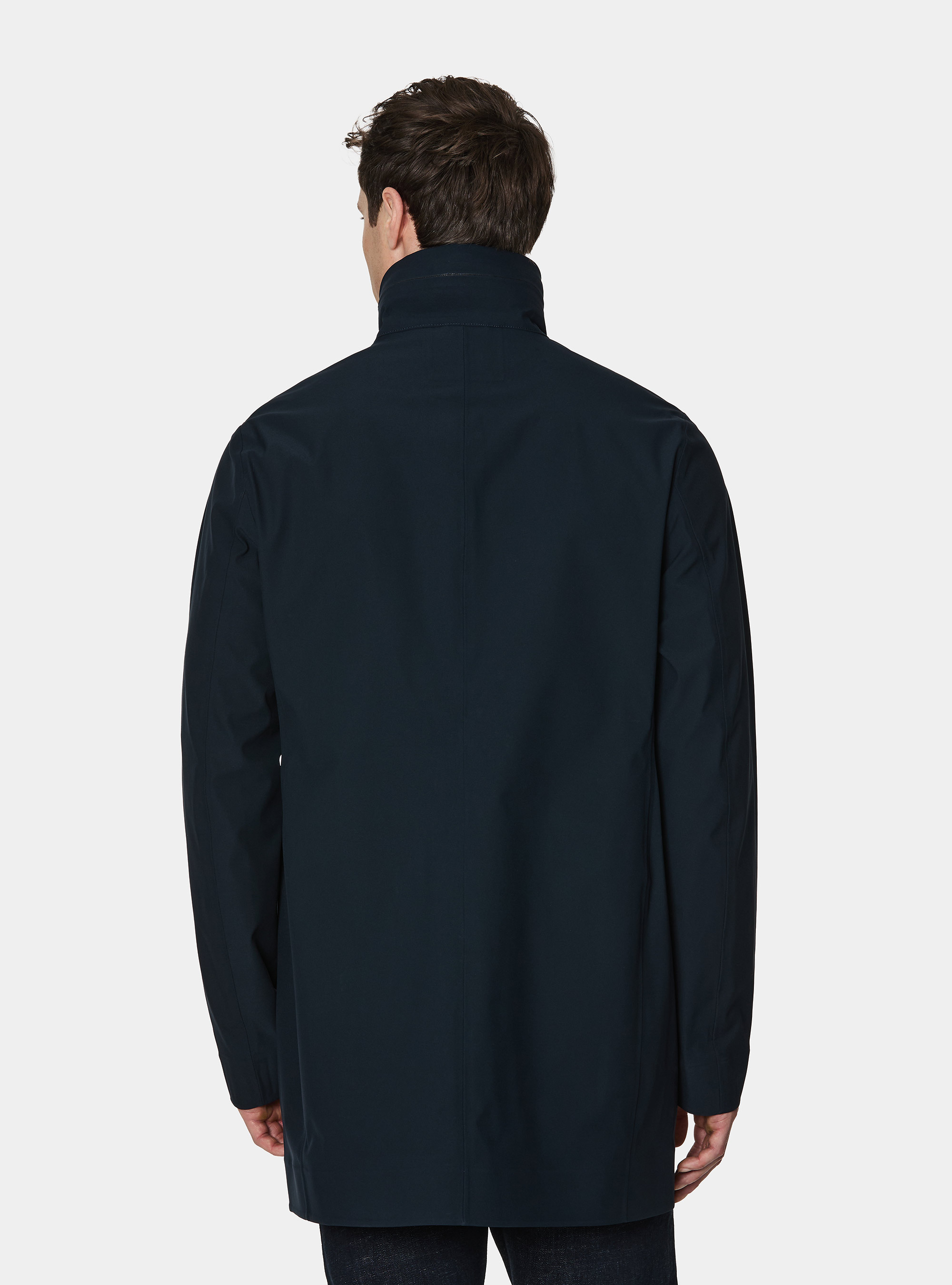 Blouson long GT01 en tissu technique, BLEU MARINE