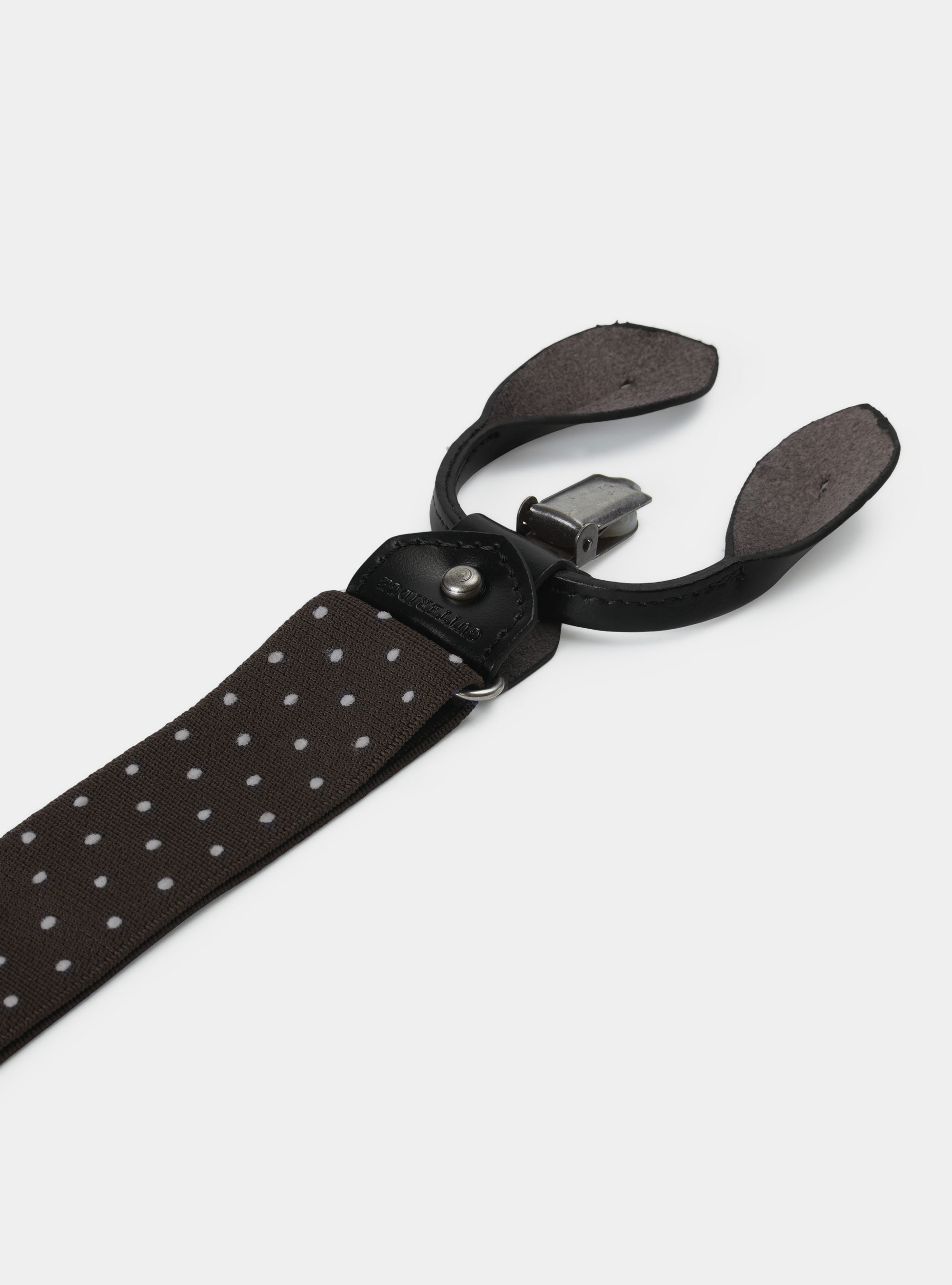 Micro polka dot braces, BROWN