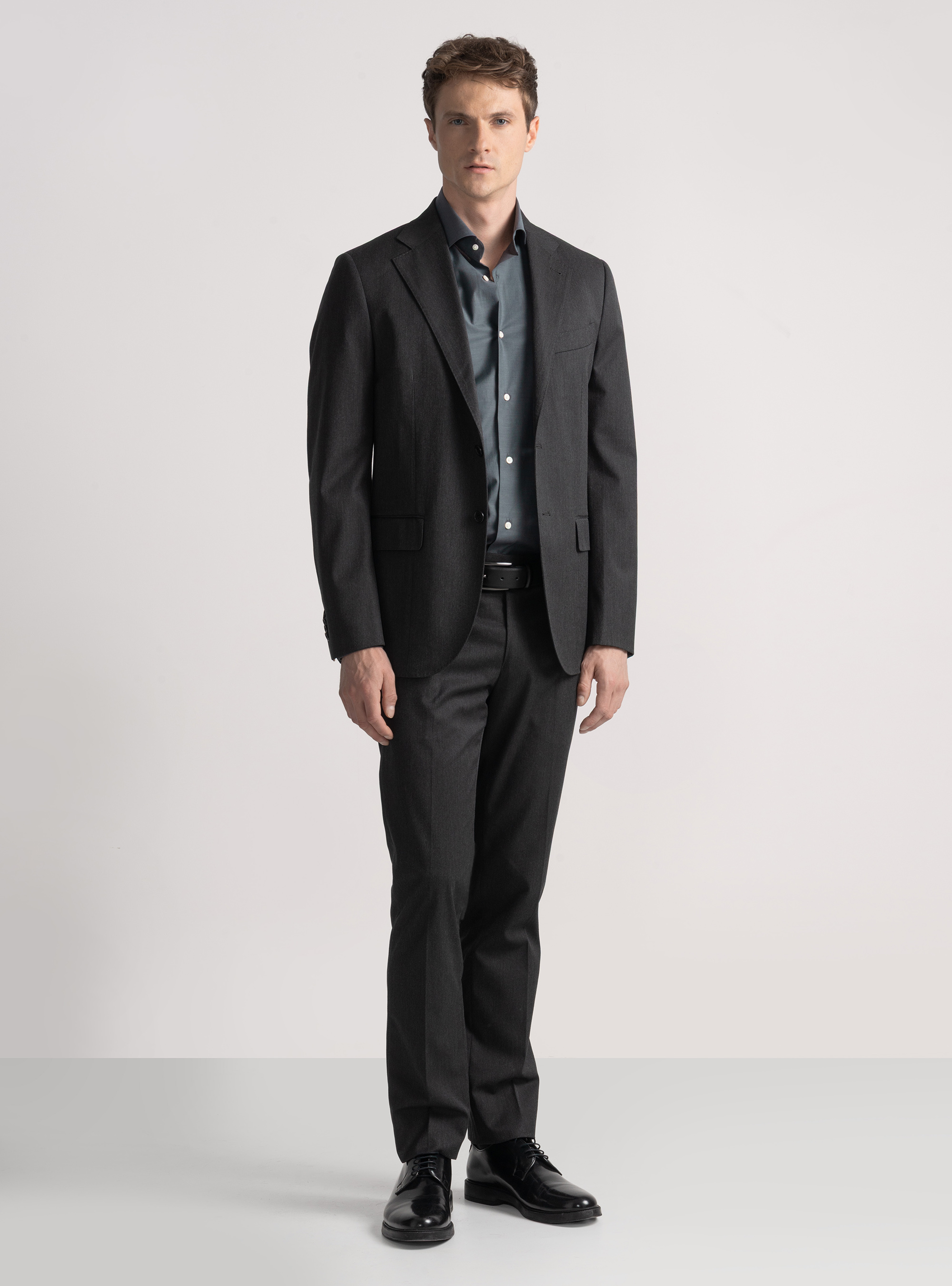 Slim fit suit blazer, ASPHALT GREY