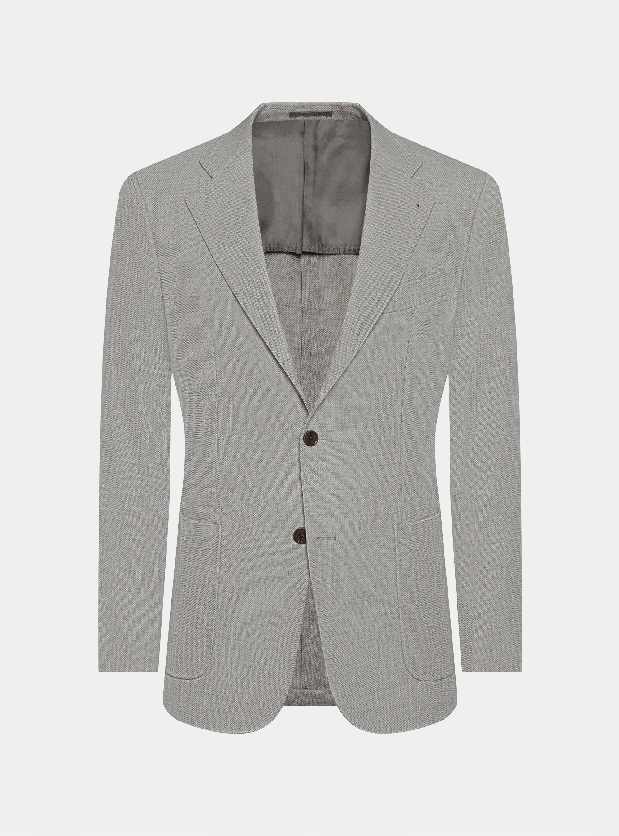 Micro-textured pure wool blazer, GREY