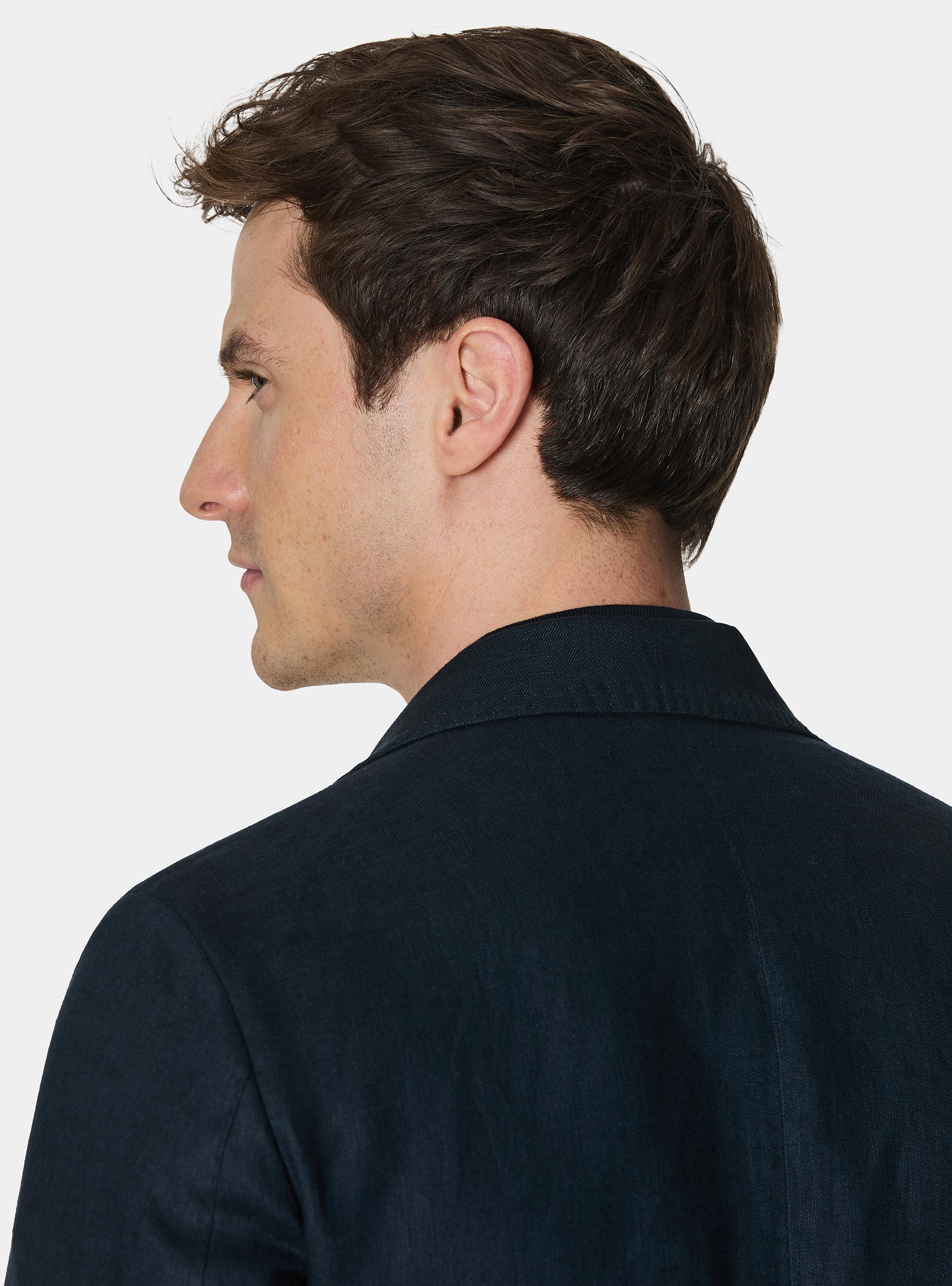 Giacca abito in puro lino, BLU NAVY