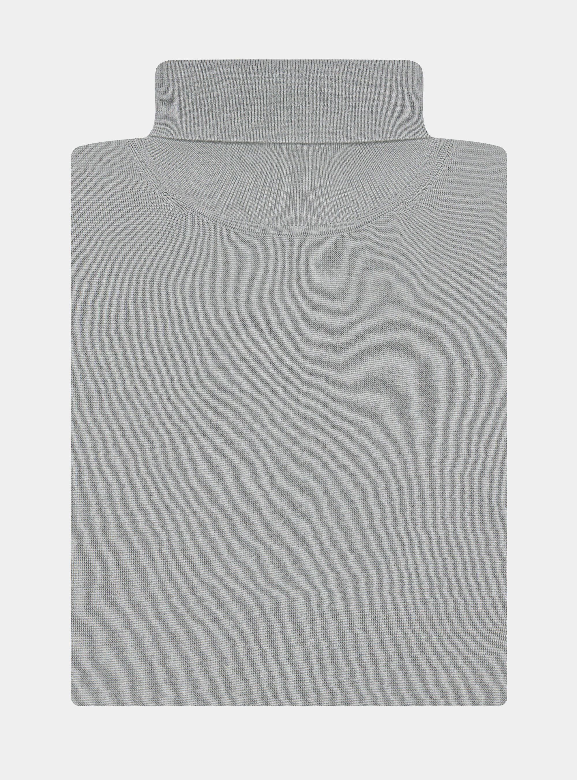 Turtleneck in pure extra-fine merino wool, GREY