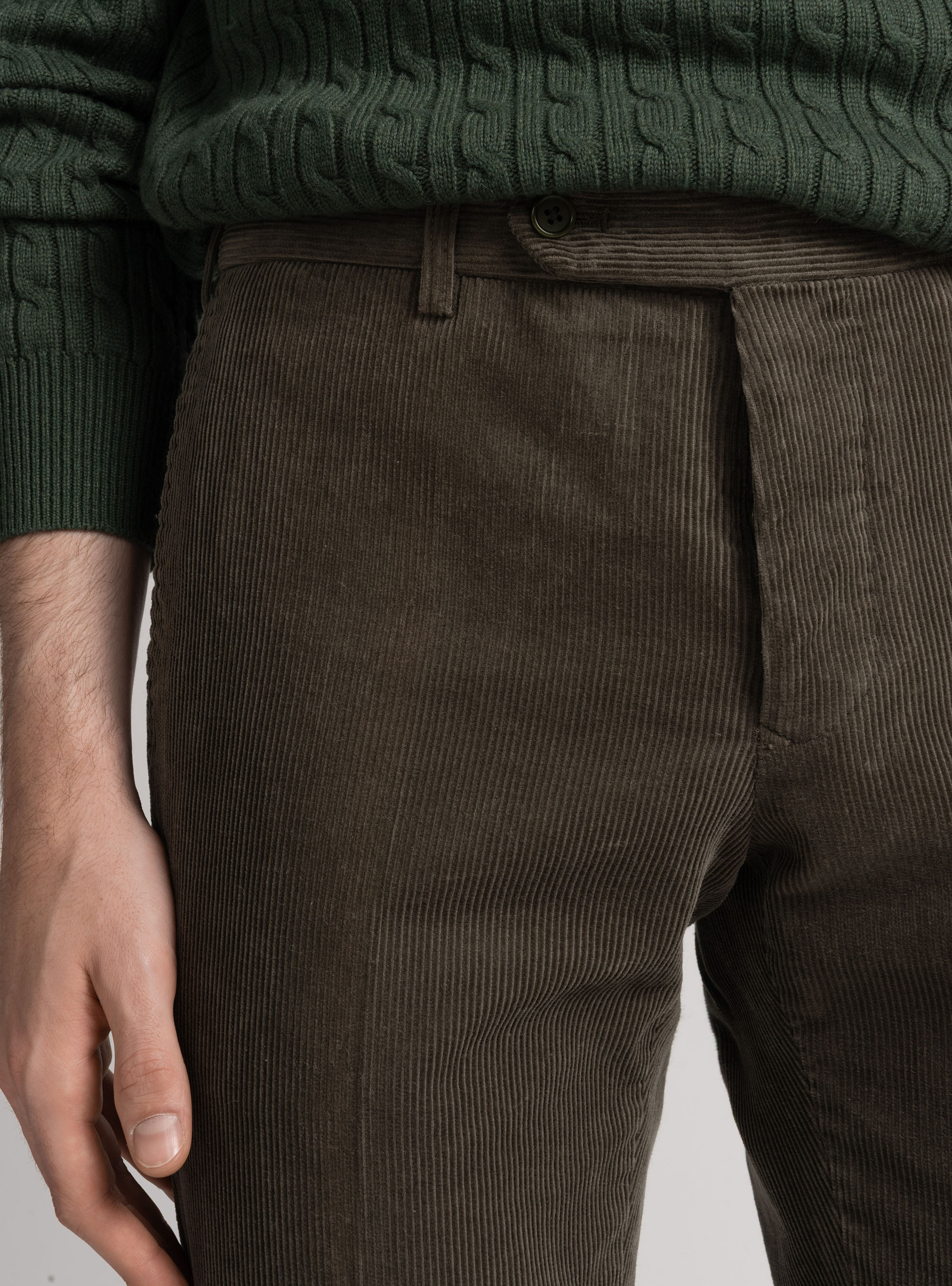 Samt-Hose, VERDE 0649C