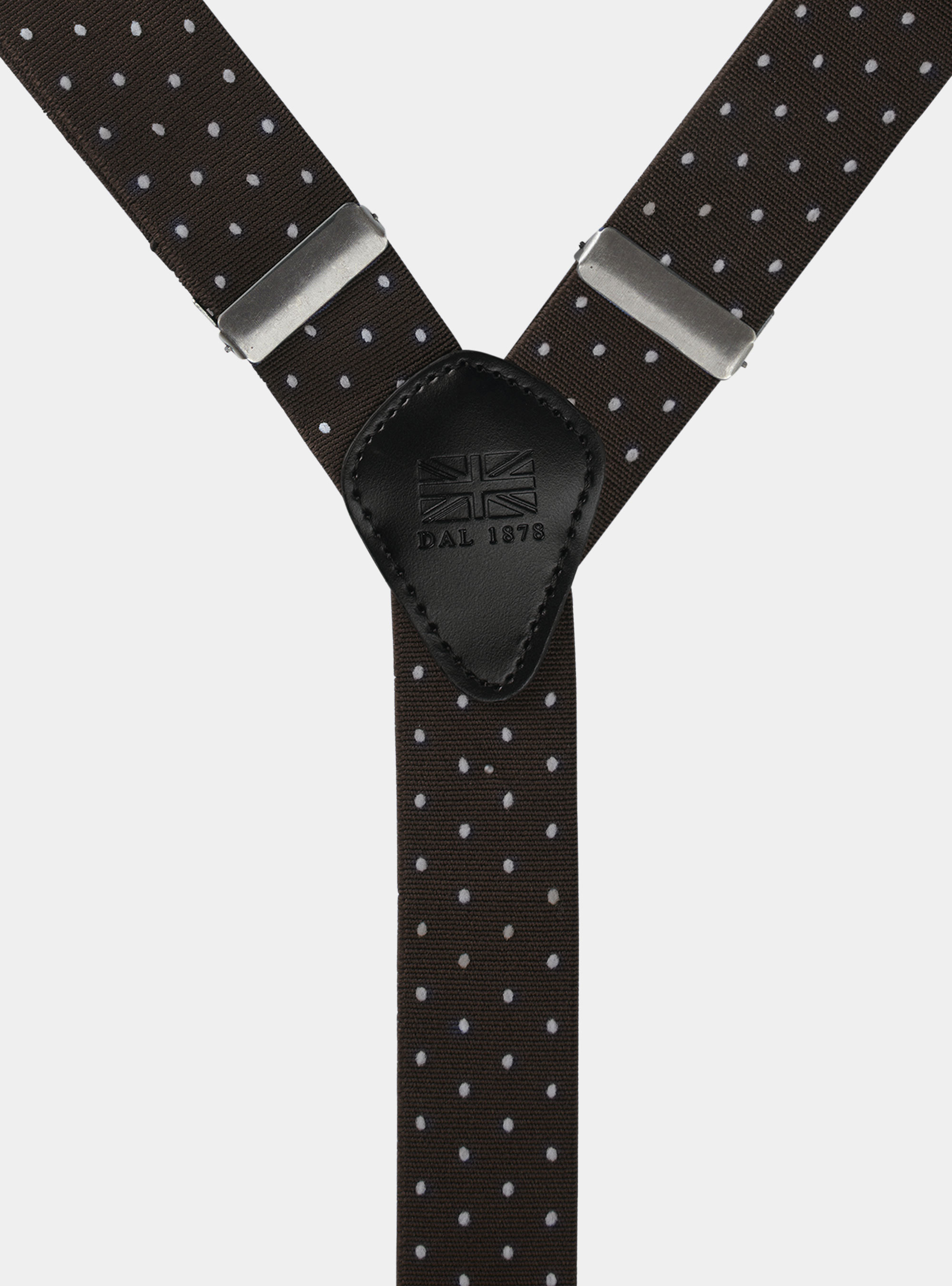 Micro polka dot braces, BROWN