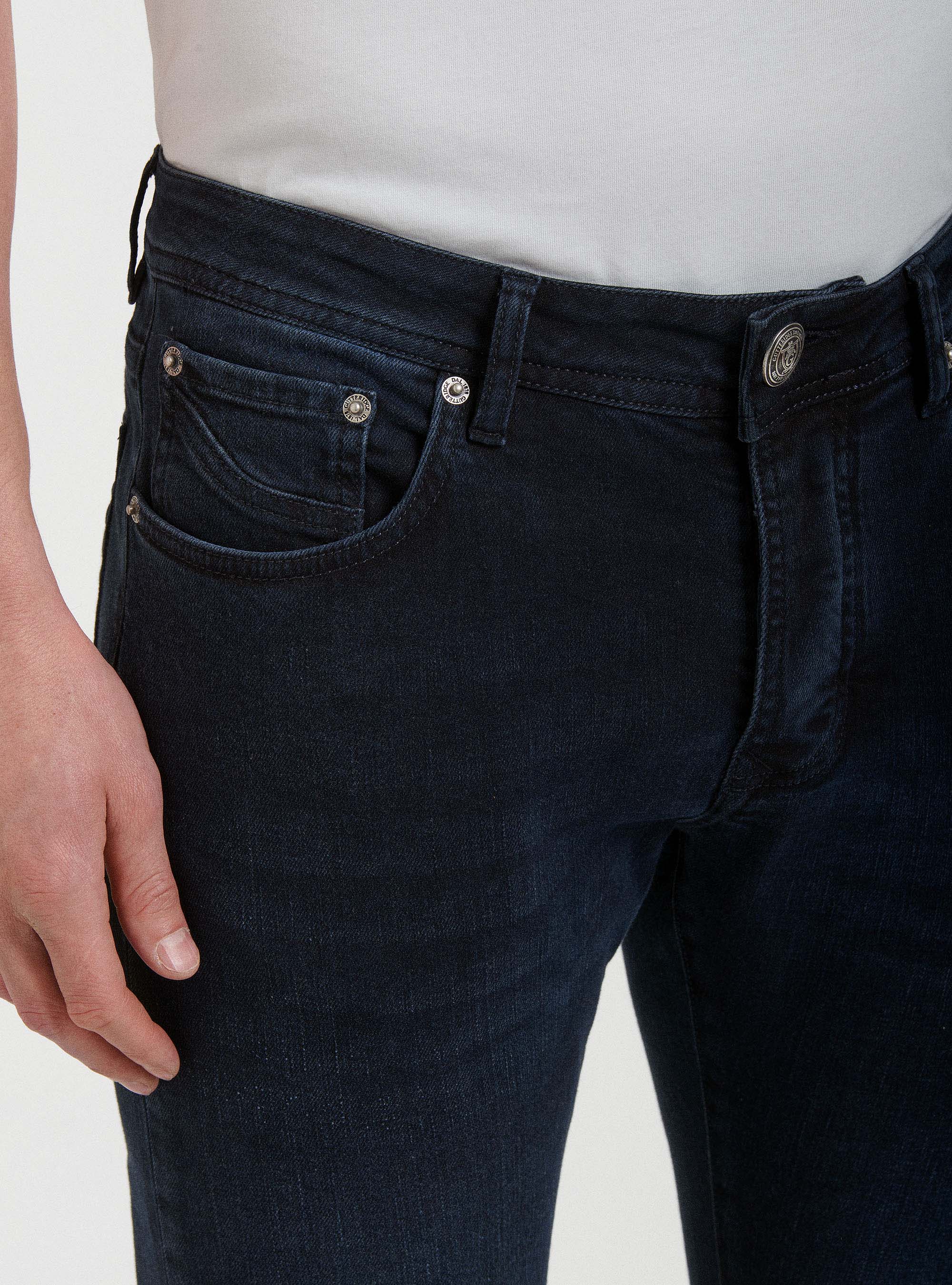 Jeans colorati tinto filo, BLU NAVY
