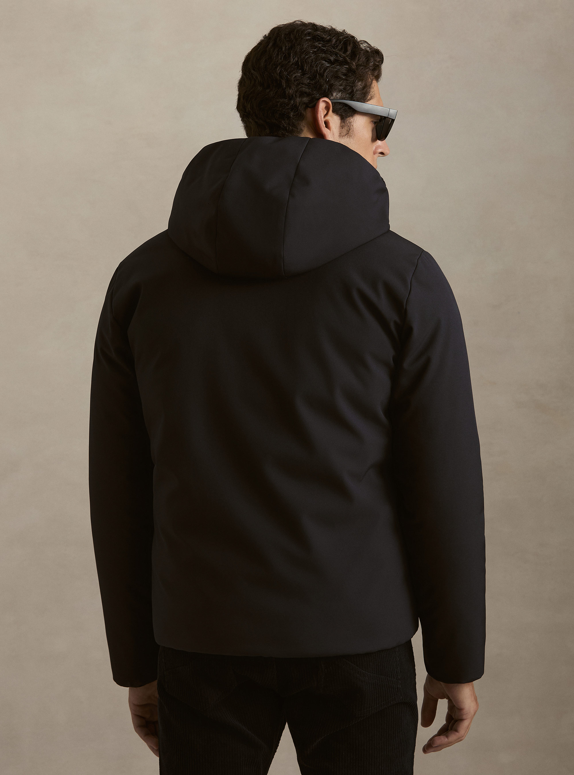 Bomber reversible con capucha, AZUL MARINO