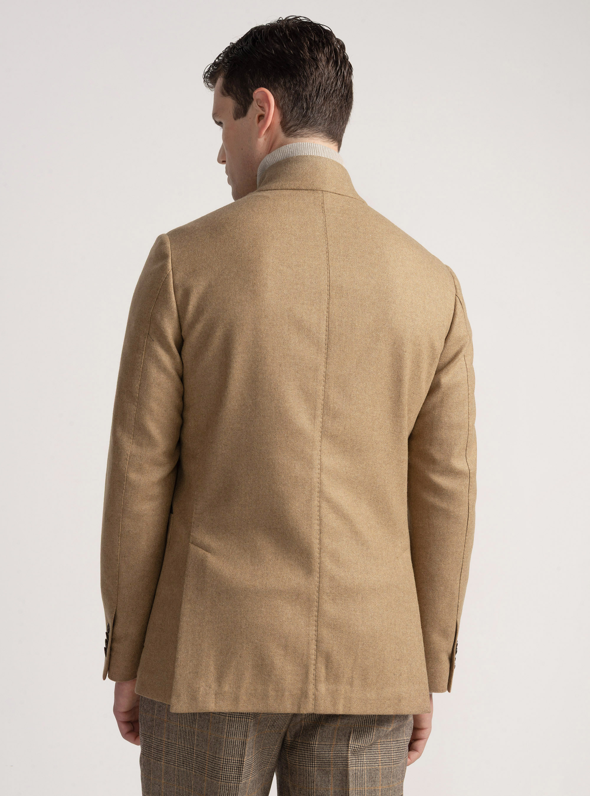 Korean wool flannel blazer, CAMMELLO 0570C