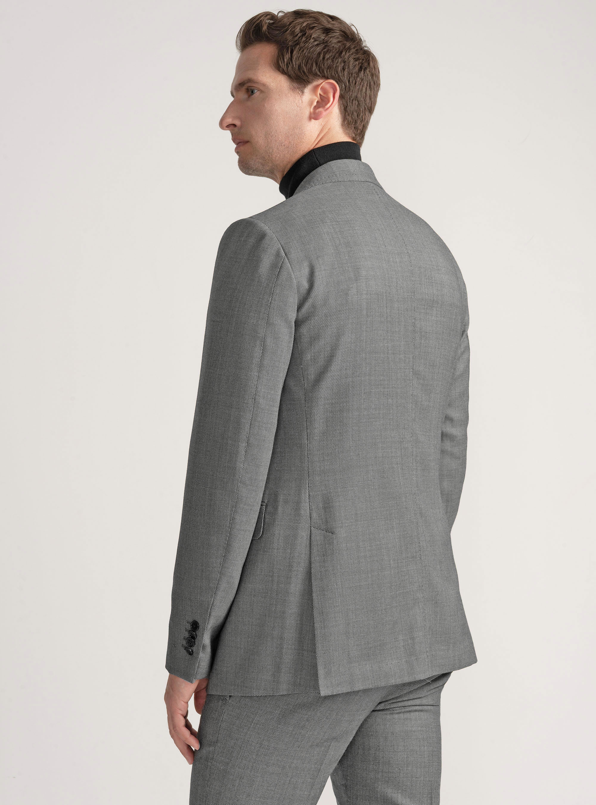 Partridge eye wool suit blazer Vitale Barberis Canonico, GREY